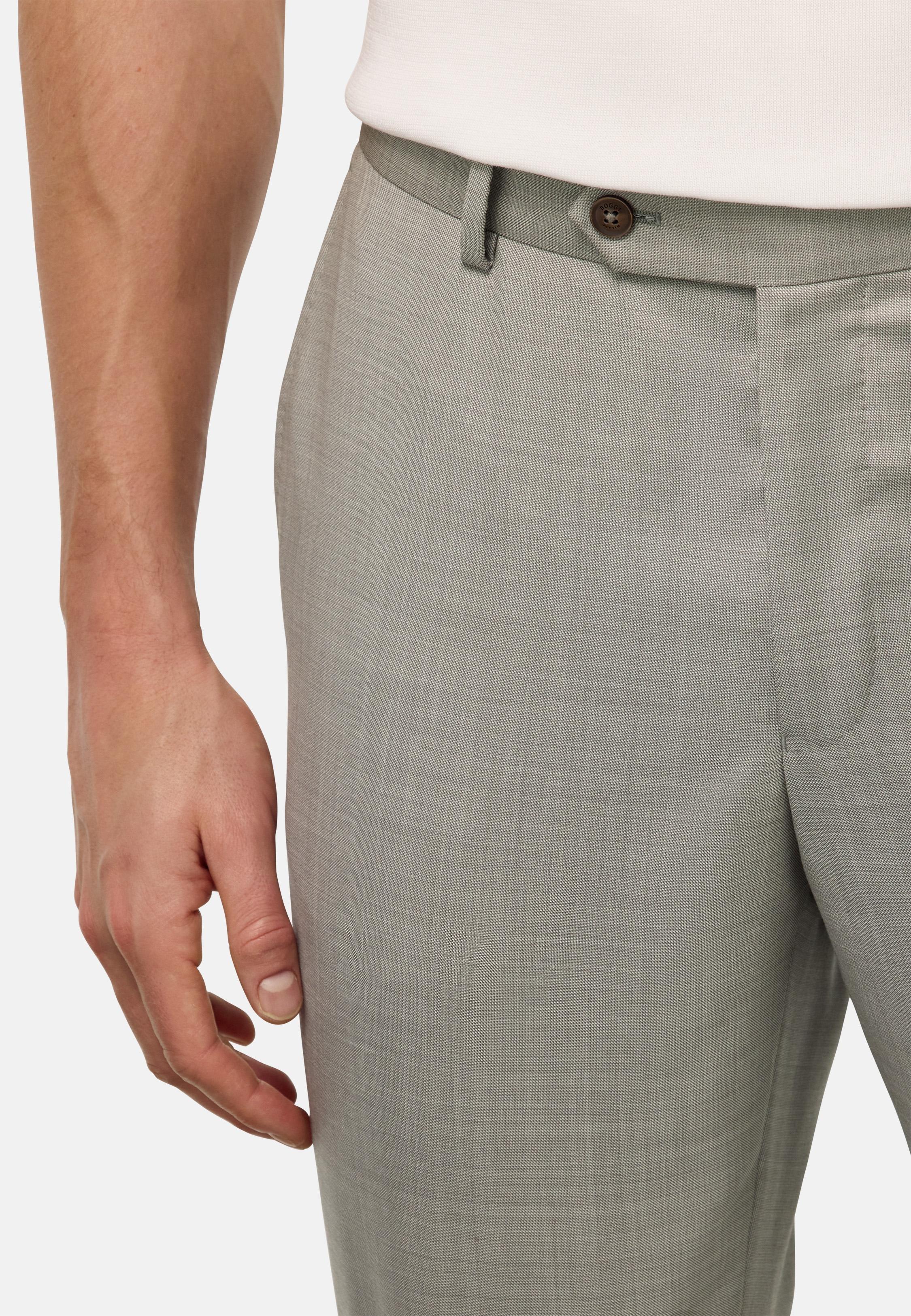 Grisaille Pure Wool Suit Grey, Sand, large image number 4