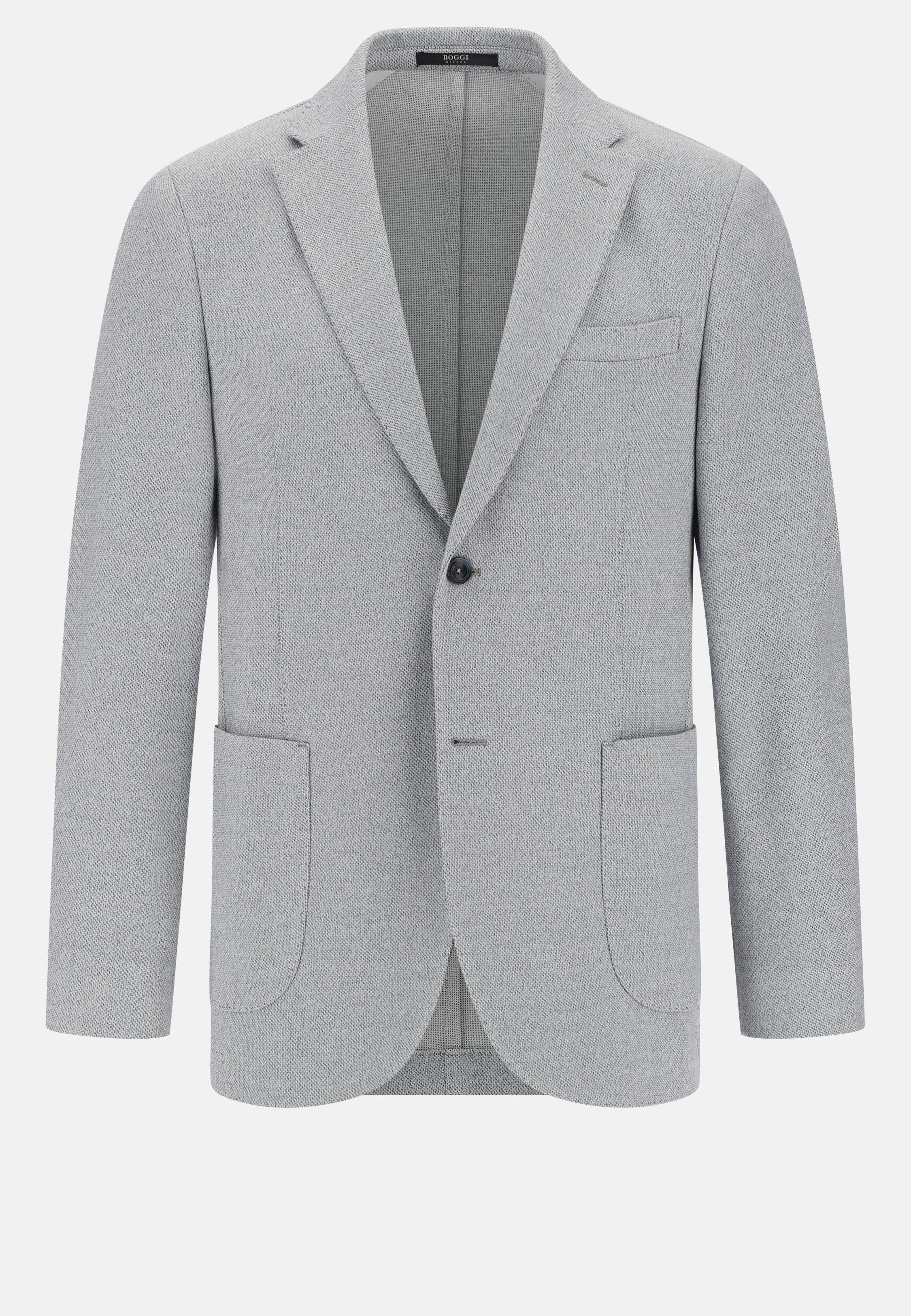 Light Blue Cotton Blend B Jersey Jacket Blue, Light Blue, large image number 7