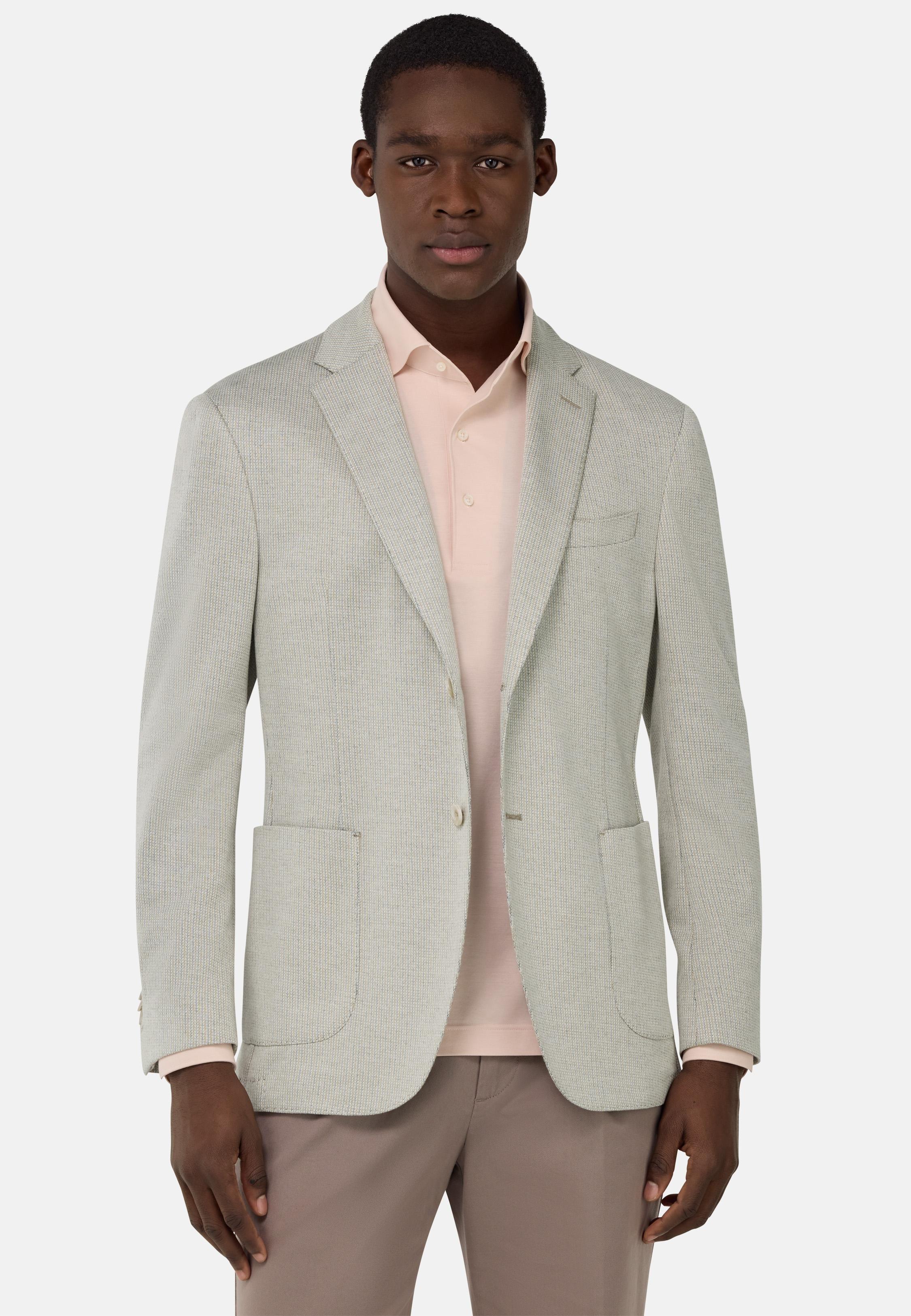 B-Jersey Cotton Blend Jacket Beige, Beige, medium