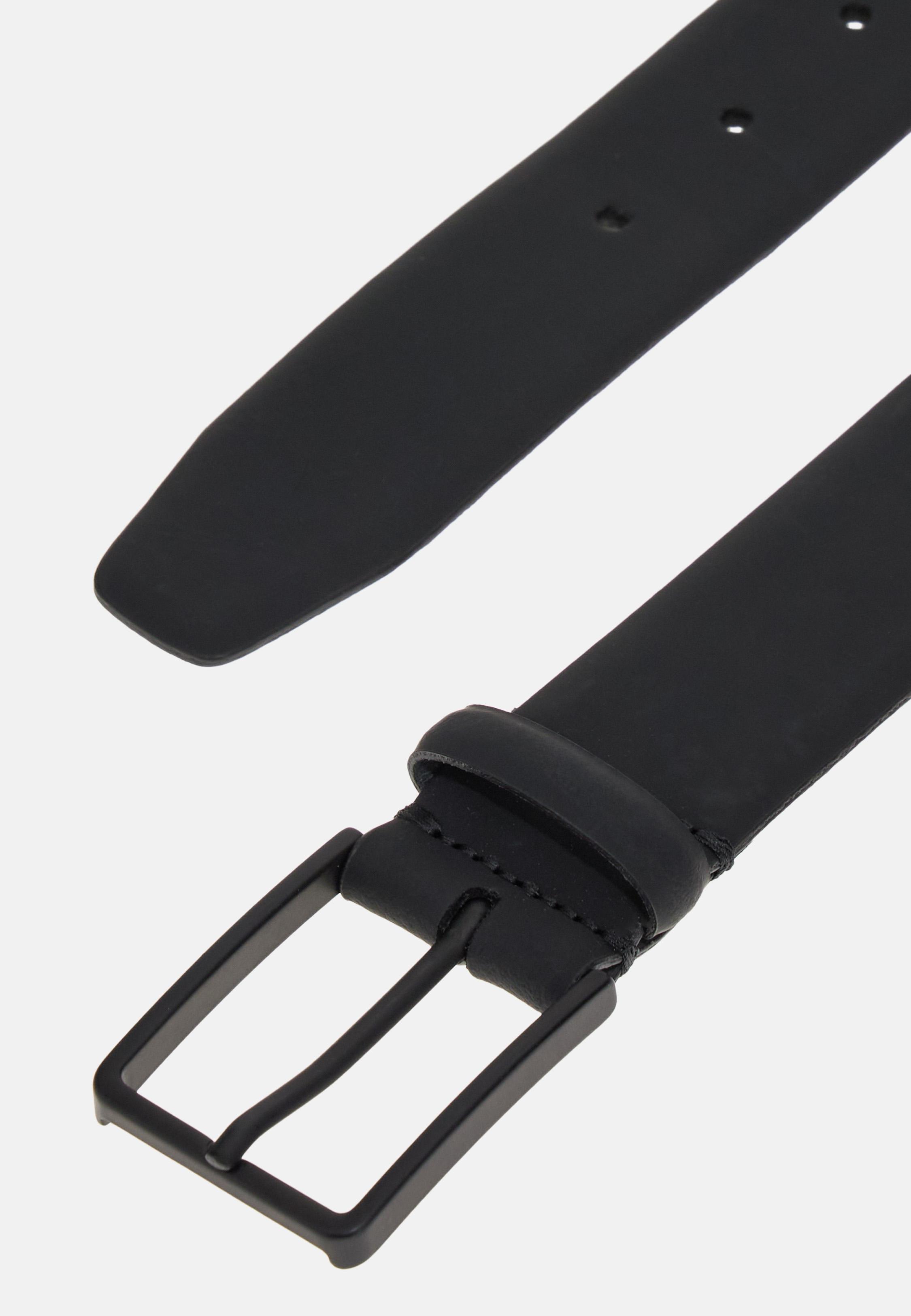Rubberised Leather Belt With Logo Black, , large image number 1