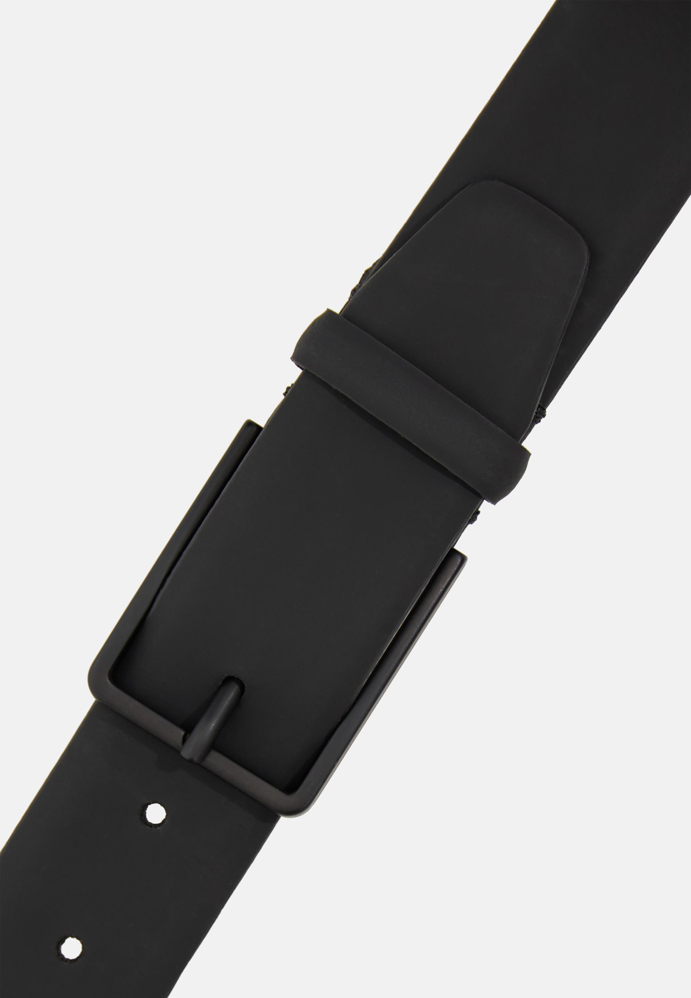 Rubberised Leather Belt With Logo Black, , large image number 2