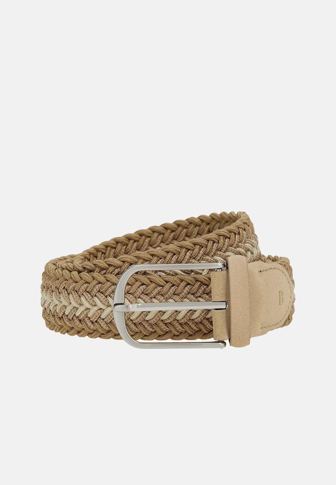 Woven Elasticated Belt Beige, Beige, medium