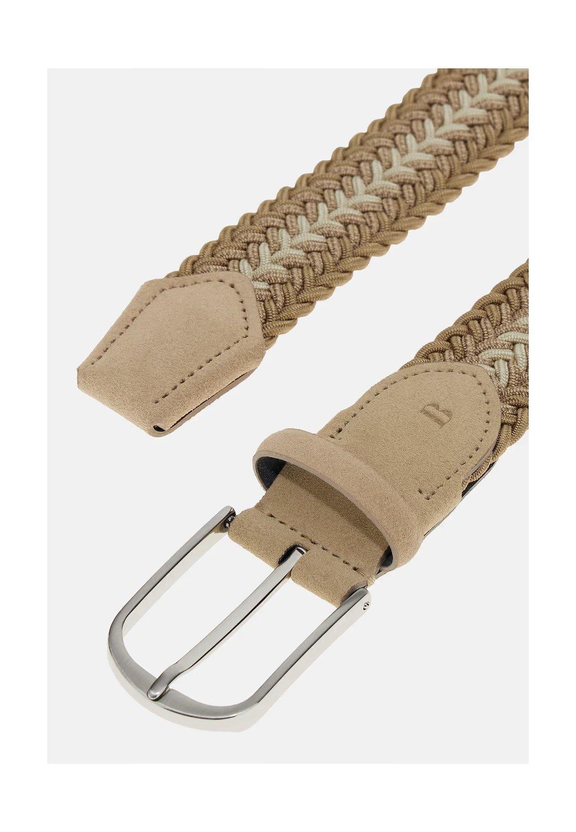 Woven Elasticated Belt Beige, Beige, medium