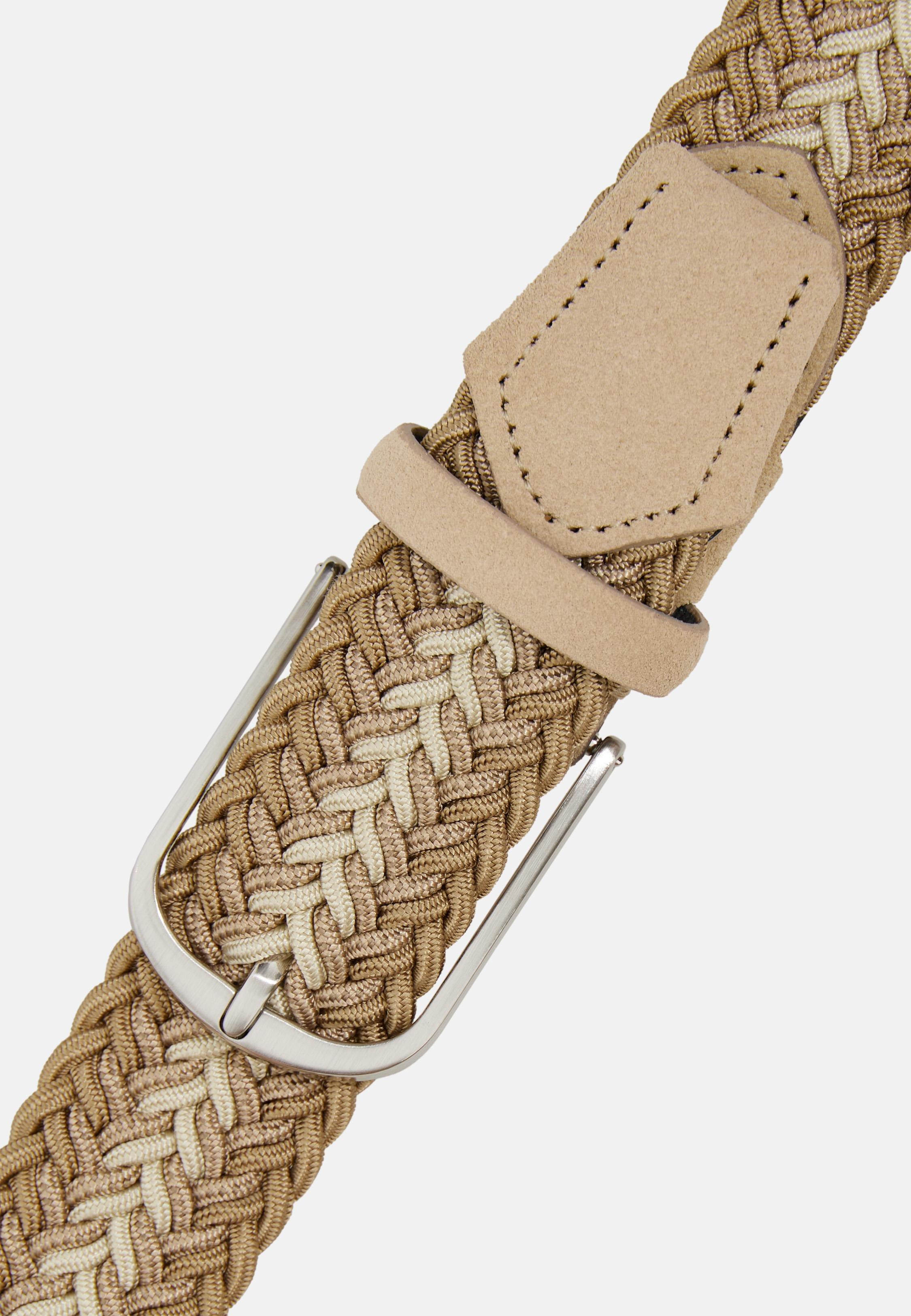 Woven Elasticated Belt Beige, Beige, large image number 3