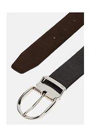 Reversible Leather Belt Brown, Dark brown, medium