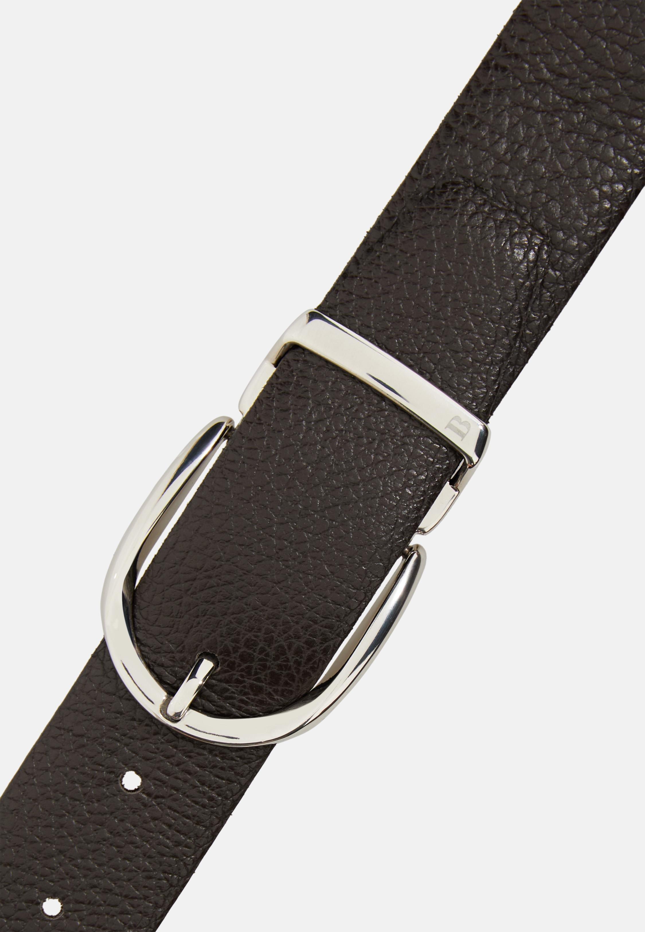 Reversible Leather Belt Brown, Dark brown, large image number 3