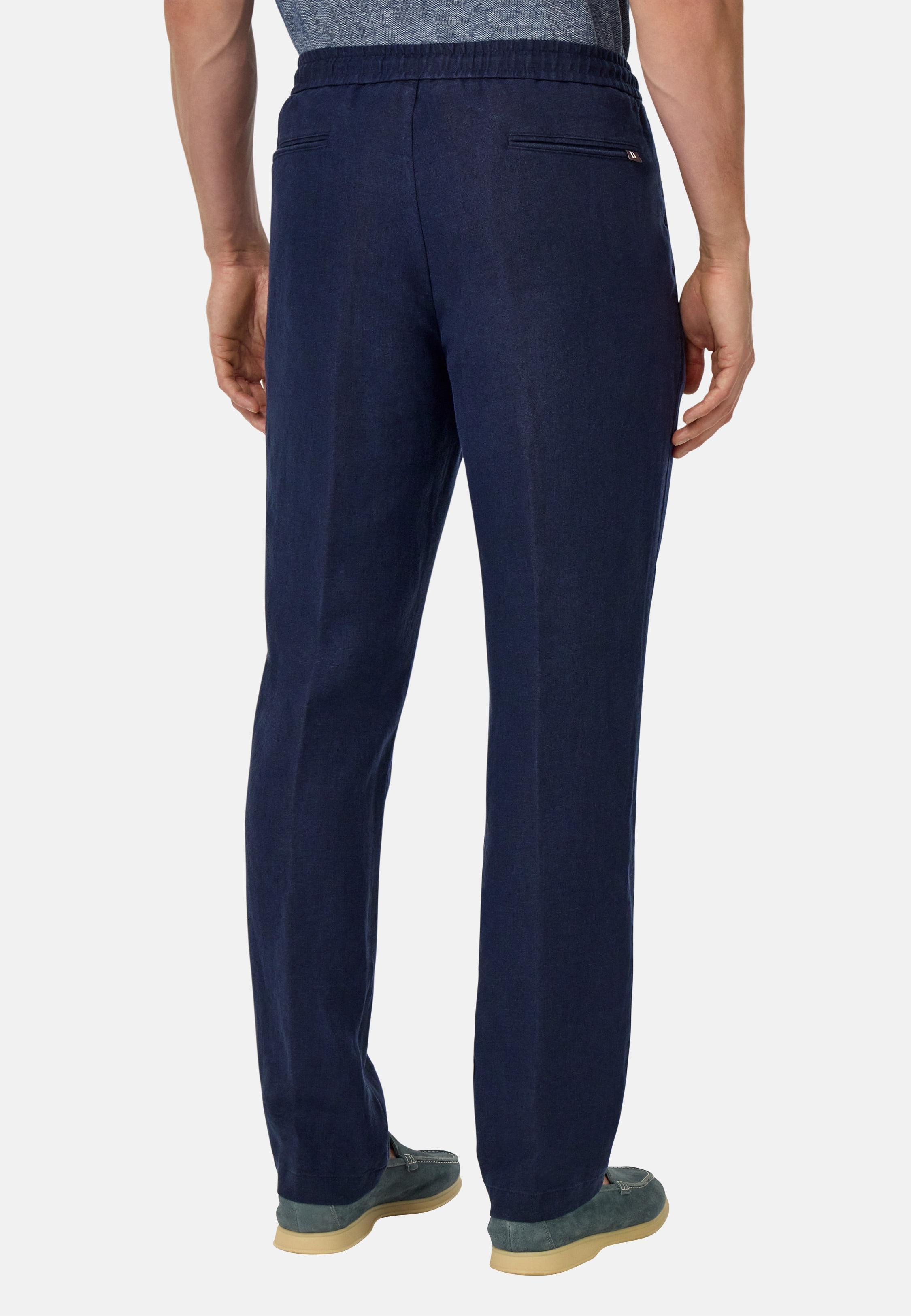 City Linen Trousers Navy, , large image number 2
