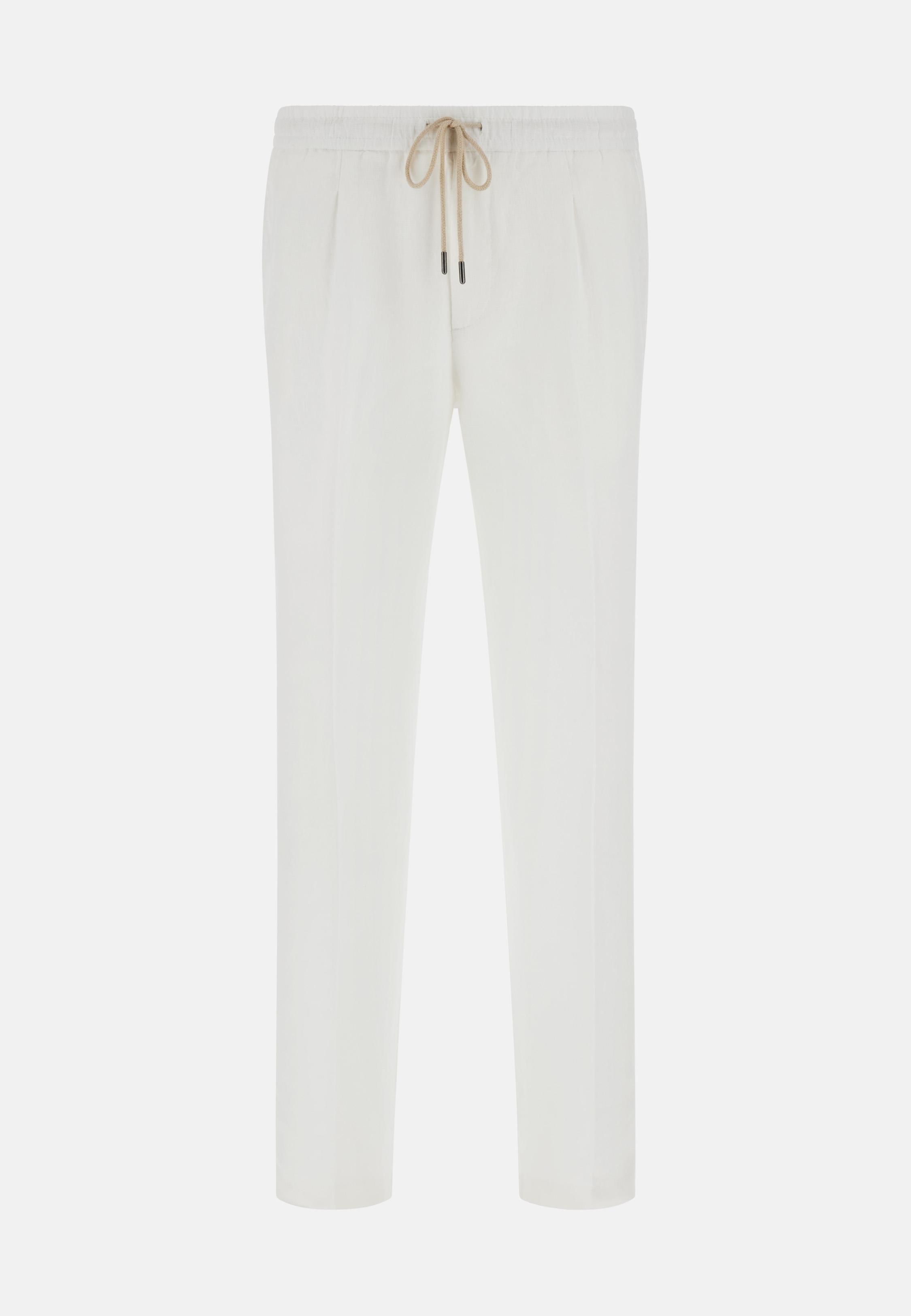 City Linen Trousers White, , large image number 4