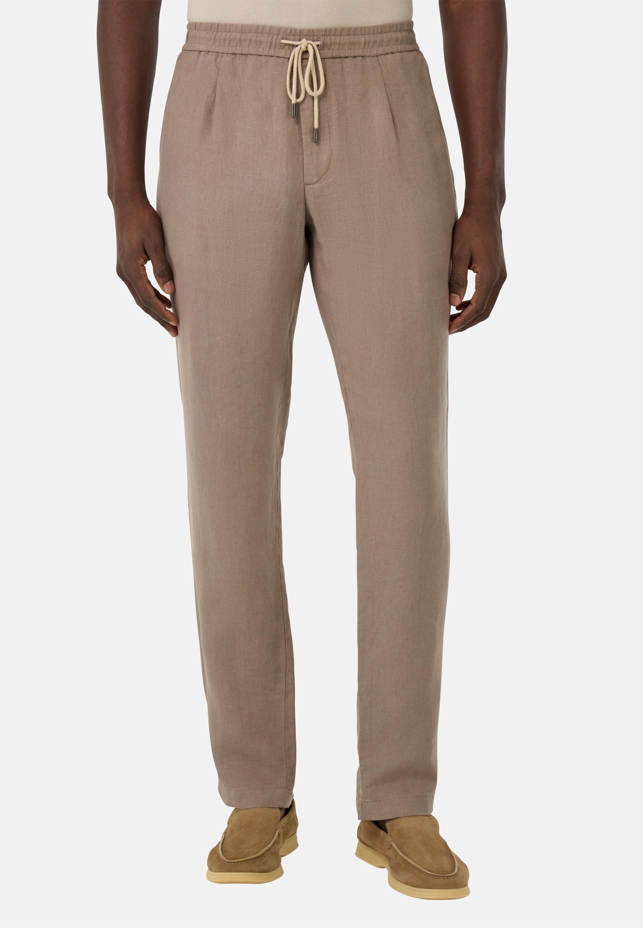 City Linen Trousers Brown, , large image number 1