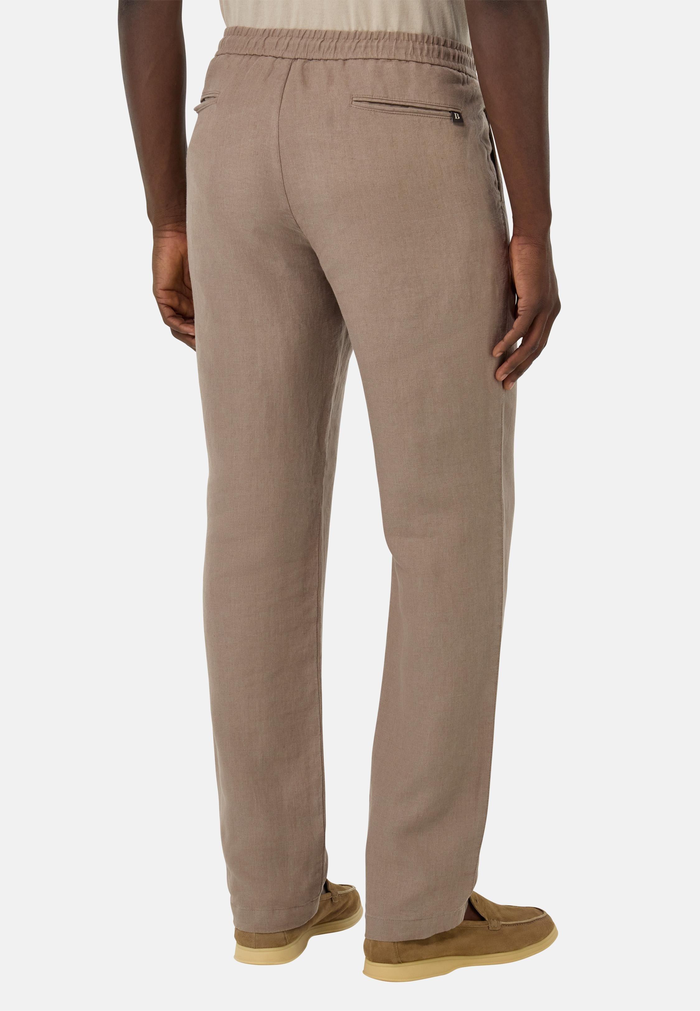 City Linen Trousers Brown, , large image number 2
