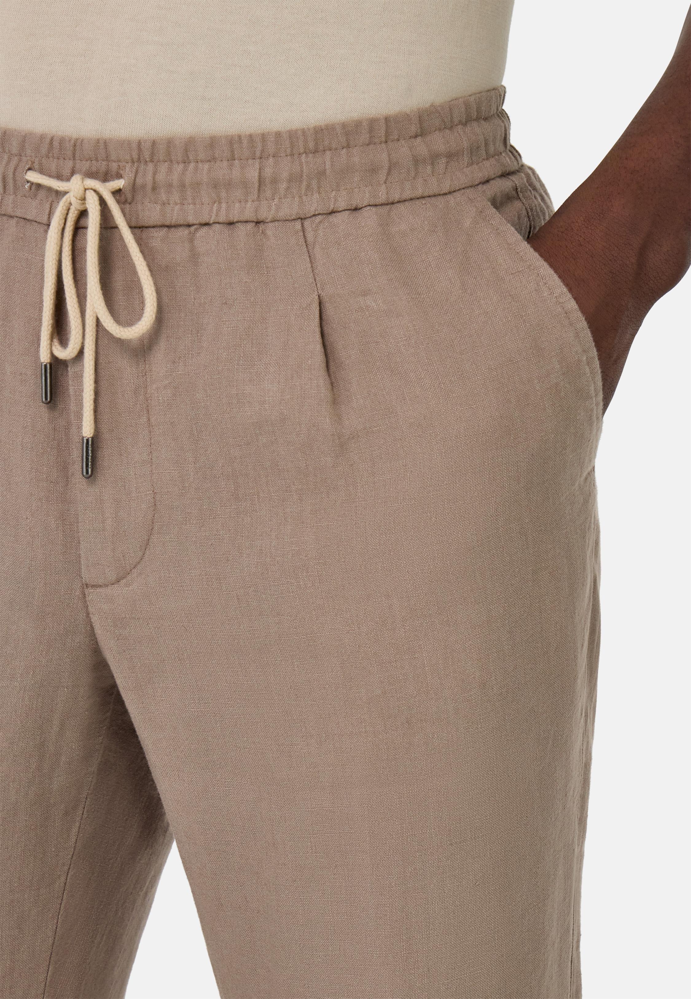City Linen Trousers Brown, , large image number 3