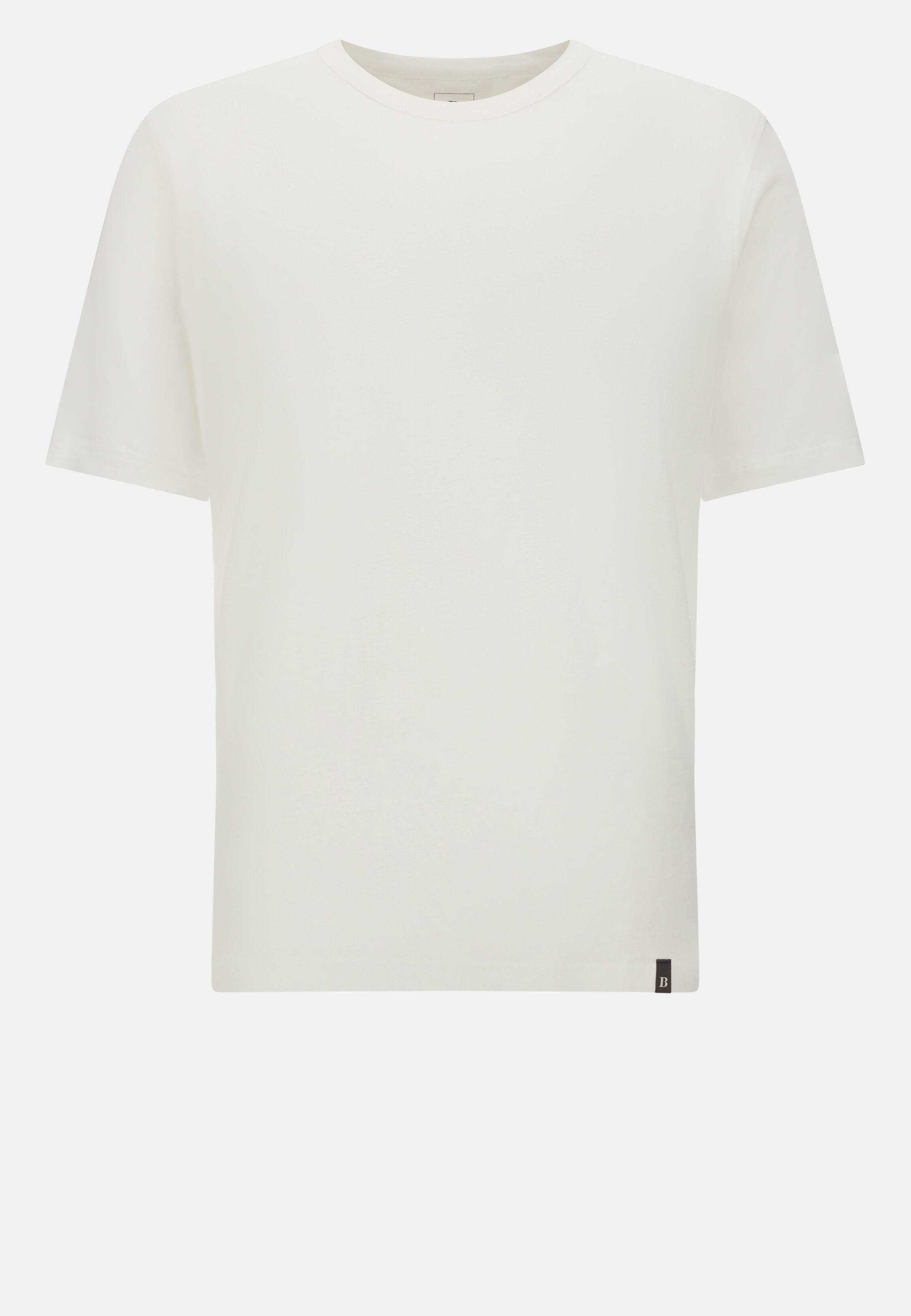 T-Shirt in Stretch Linen Jersey White, White, large image number 5