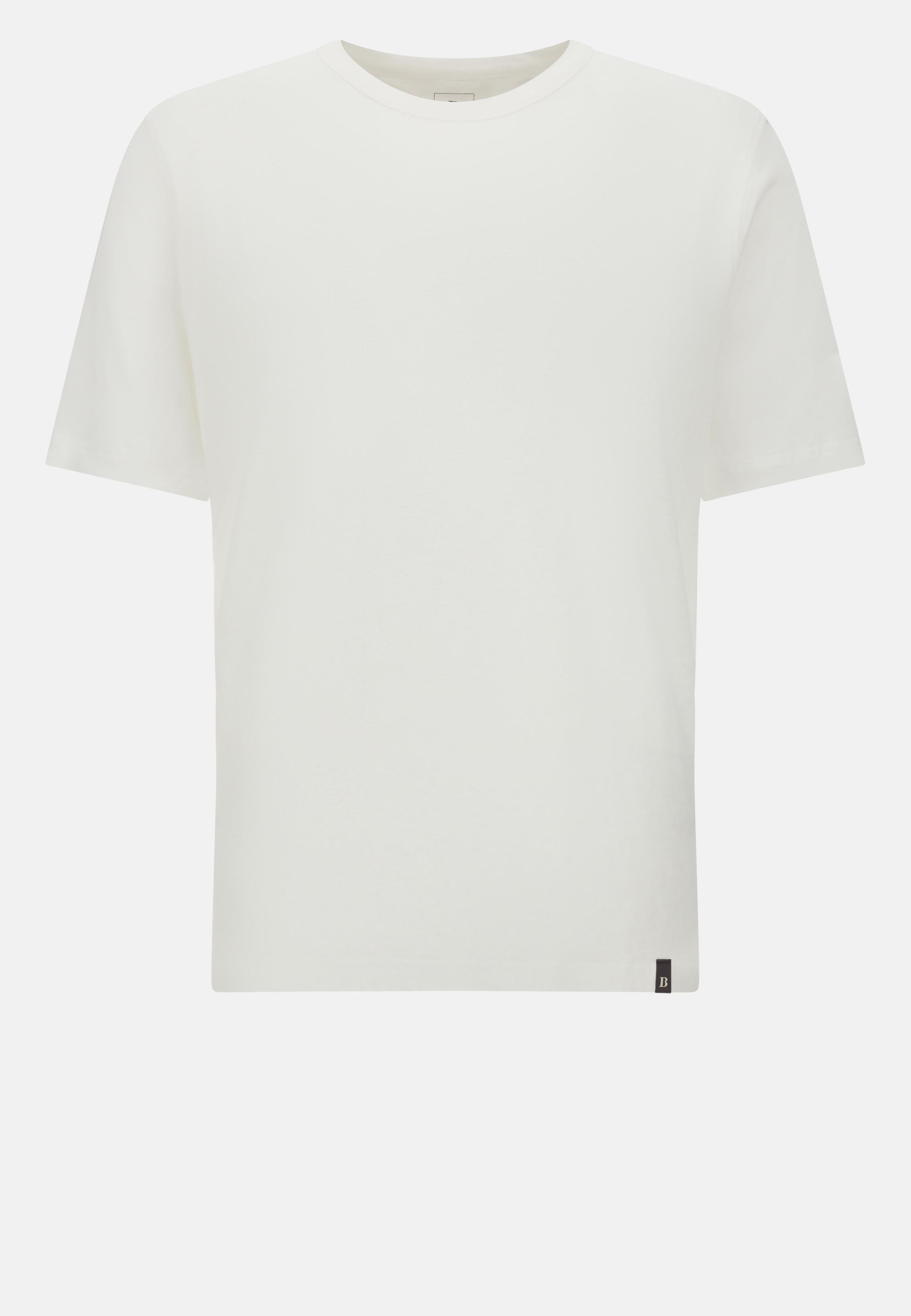 T-Shirt in Stretch Linen Jersey White, White, large image number 6