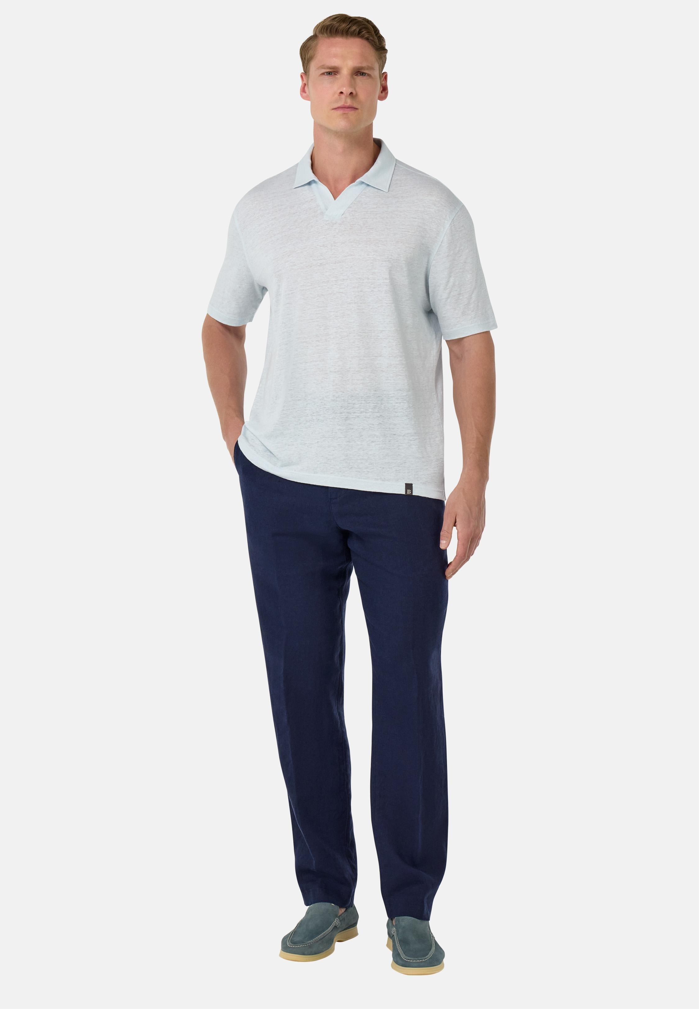 Linen Trousers Navy, , large image number 0