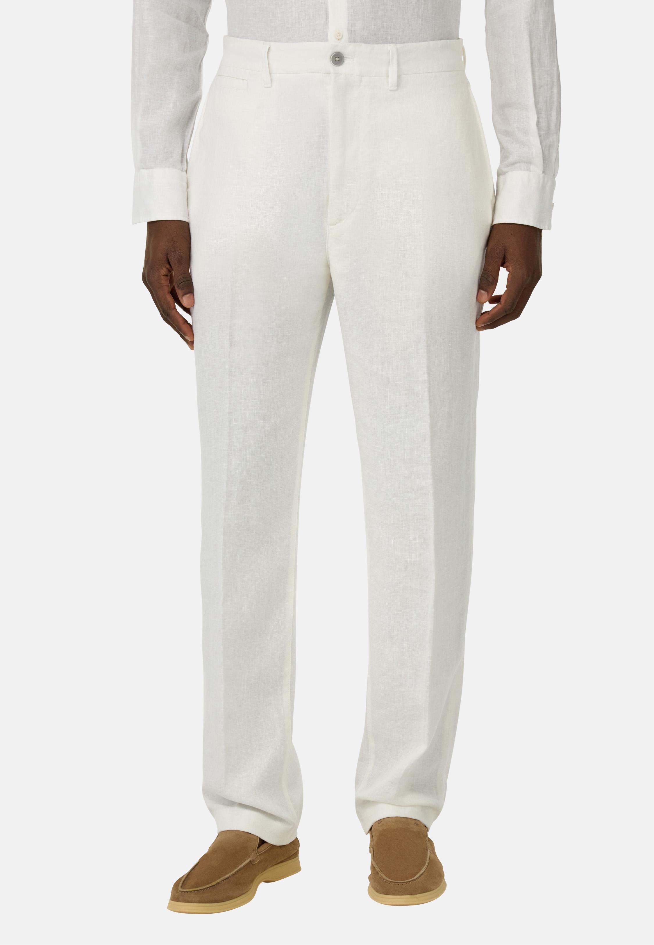 Linen Trousers White, , large image number 1