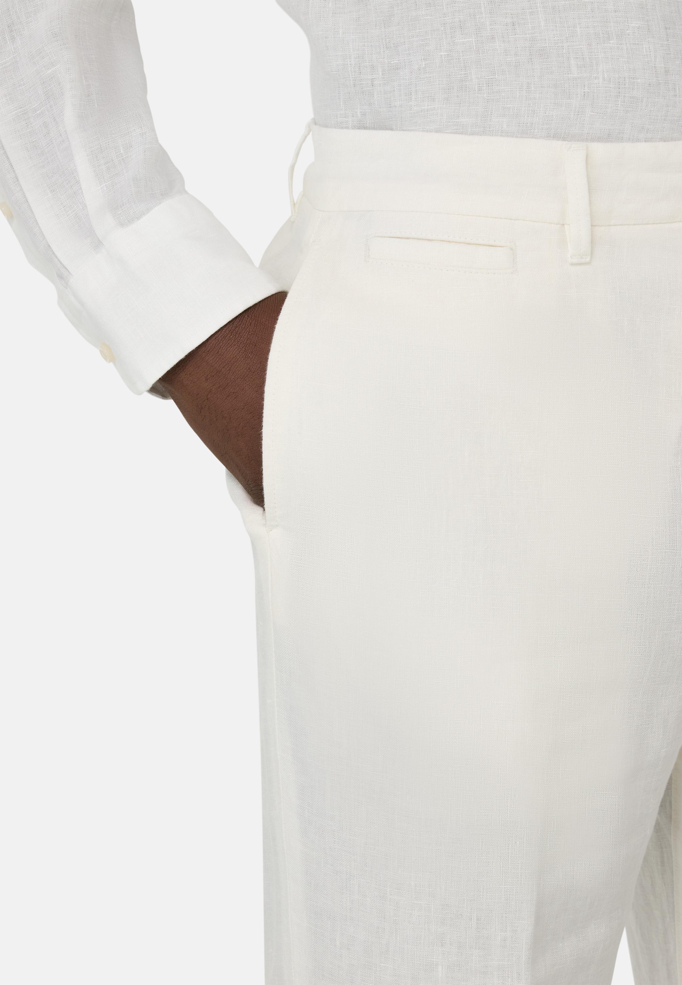 Linen Trousers White, , large image number 3
