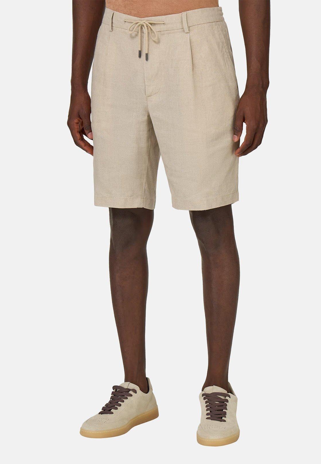 Bermudas In Linen Beige, , large image number 1