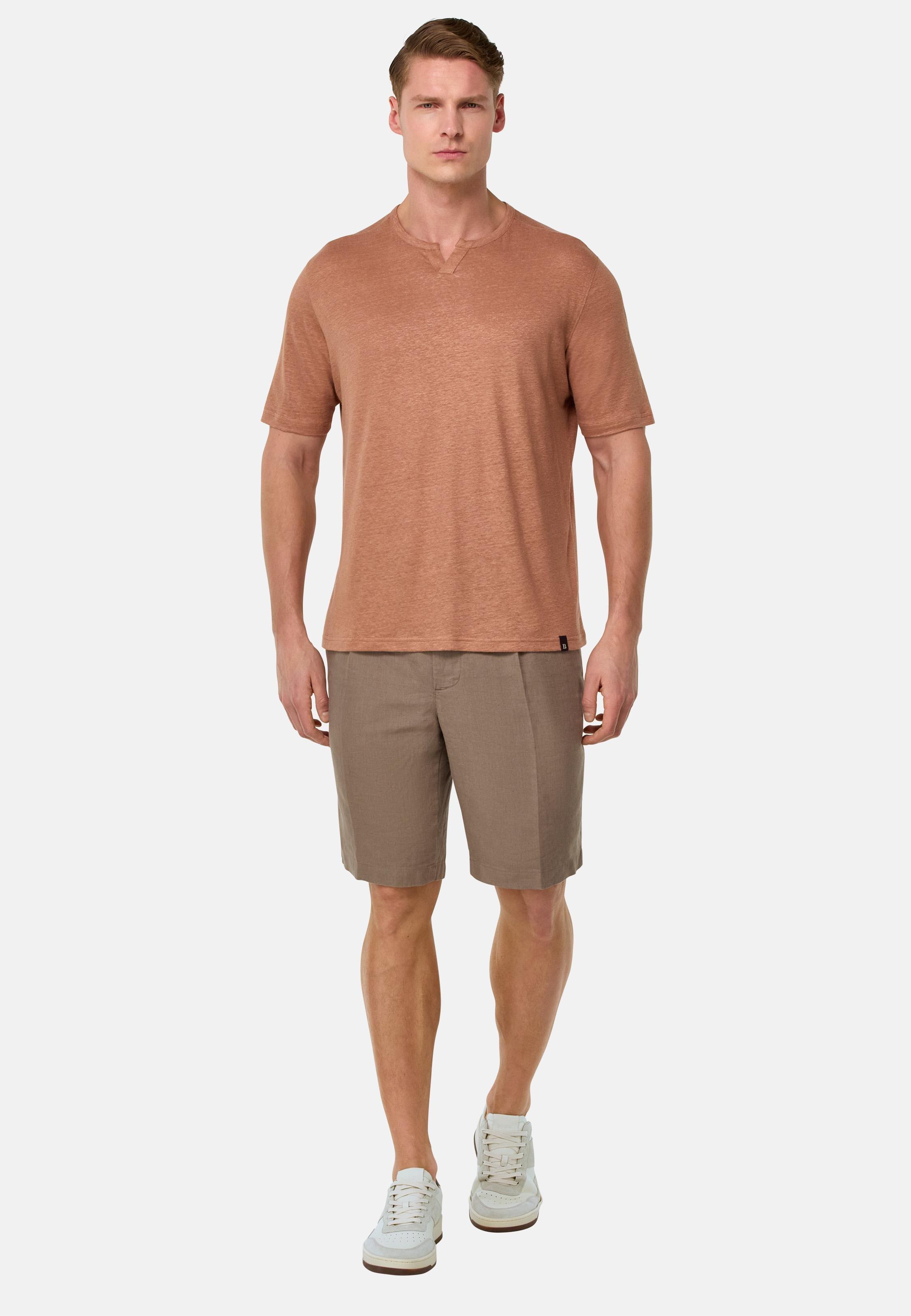 Bermudas in Linen Brown, , medium
