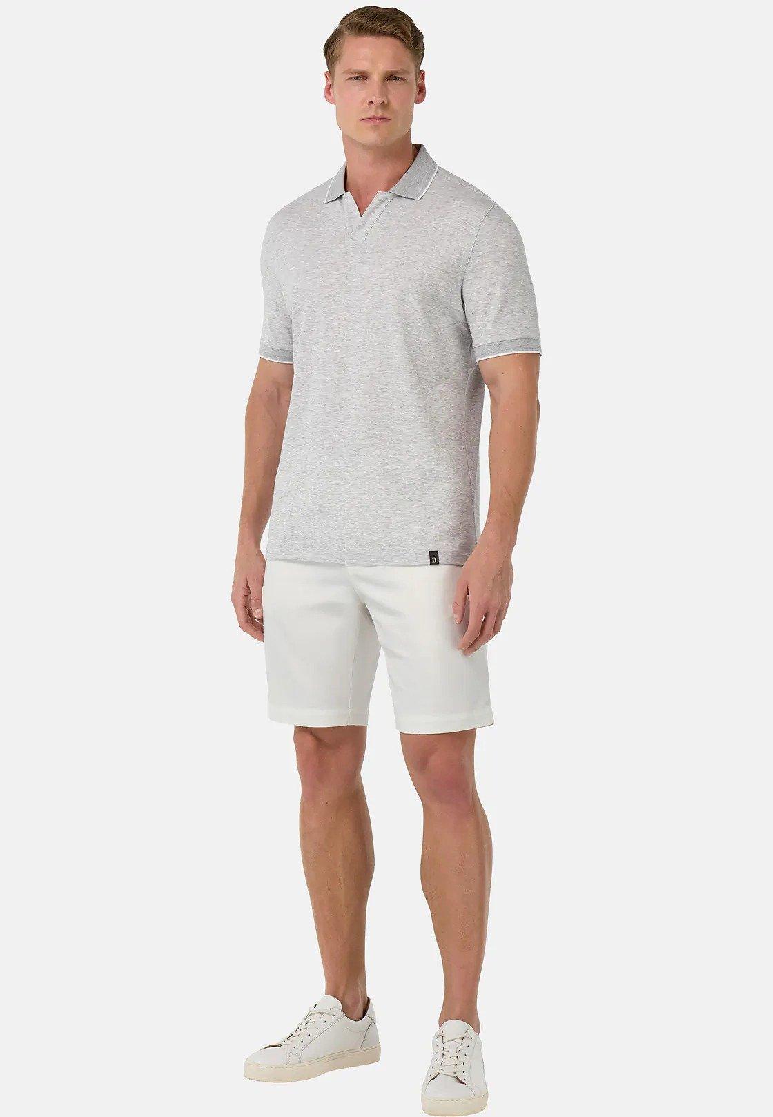 Stretch Cotton Bermuda Shorts White, , medium