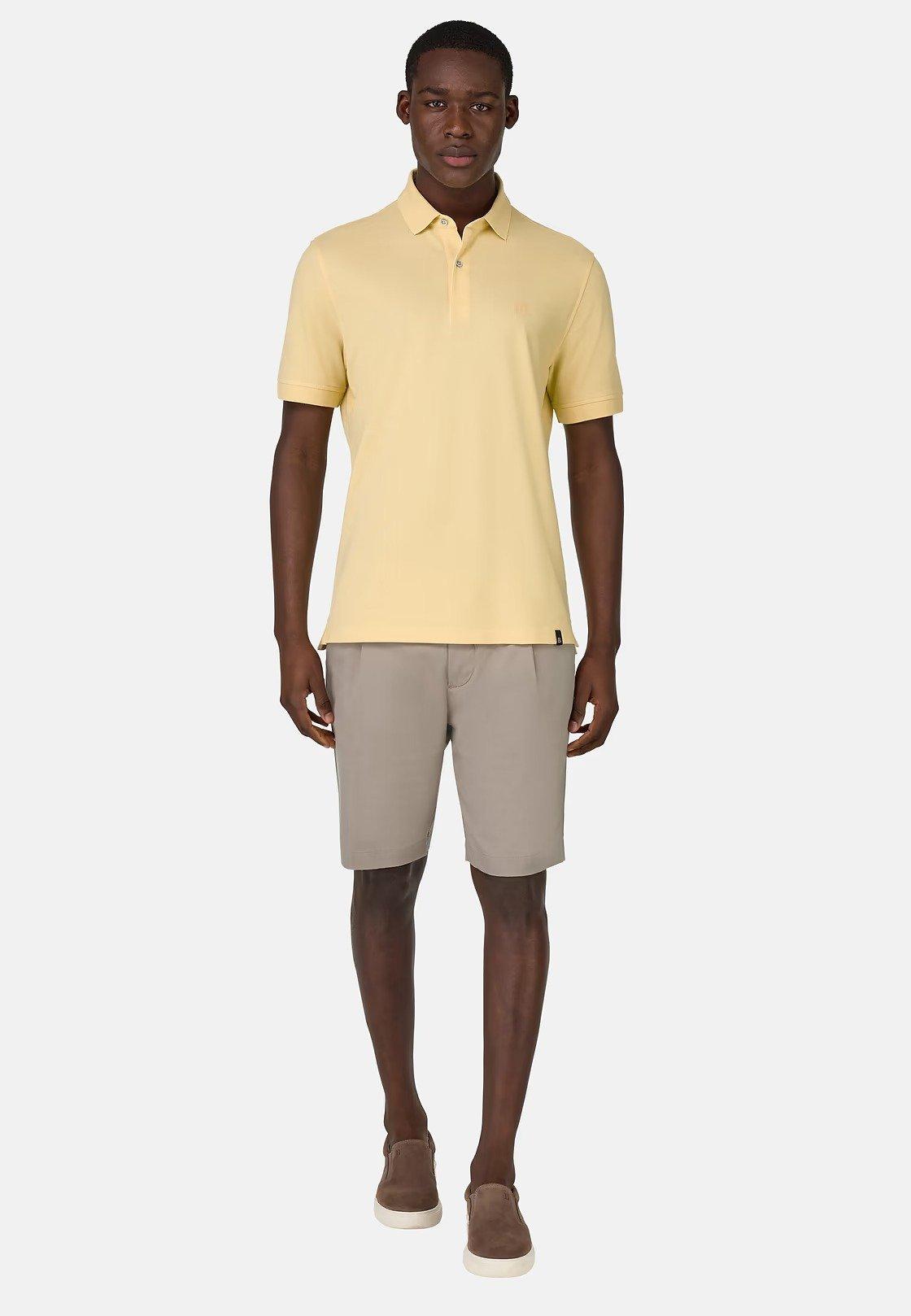 Stretch Cotton And Tencel Bermuda Shorts Beige, Taupe, medium