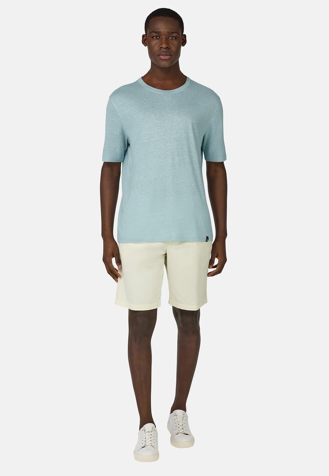 Yellow Plain Bermuda Casual Shorts, , large image number 0