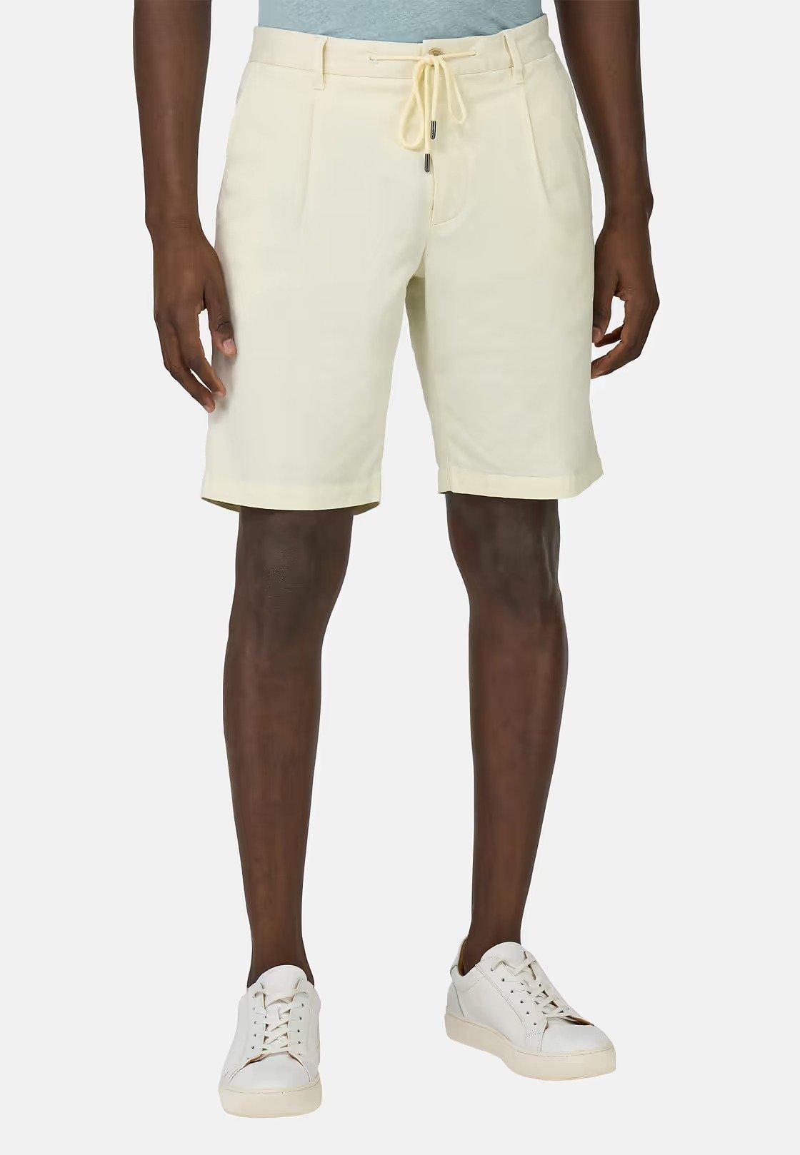 Stretch Cotton Summer Bermuda Shorts Yellow, , large image number 1