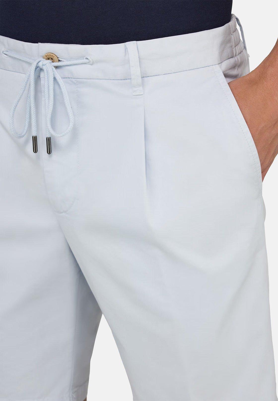Stretch Cotton Summer Bermuda Shorts Blue, , large image number 2