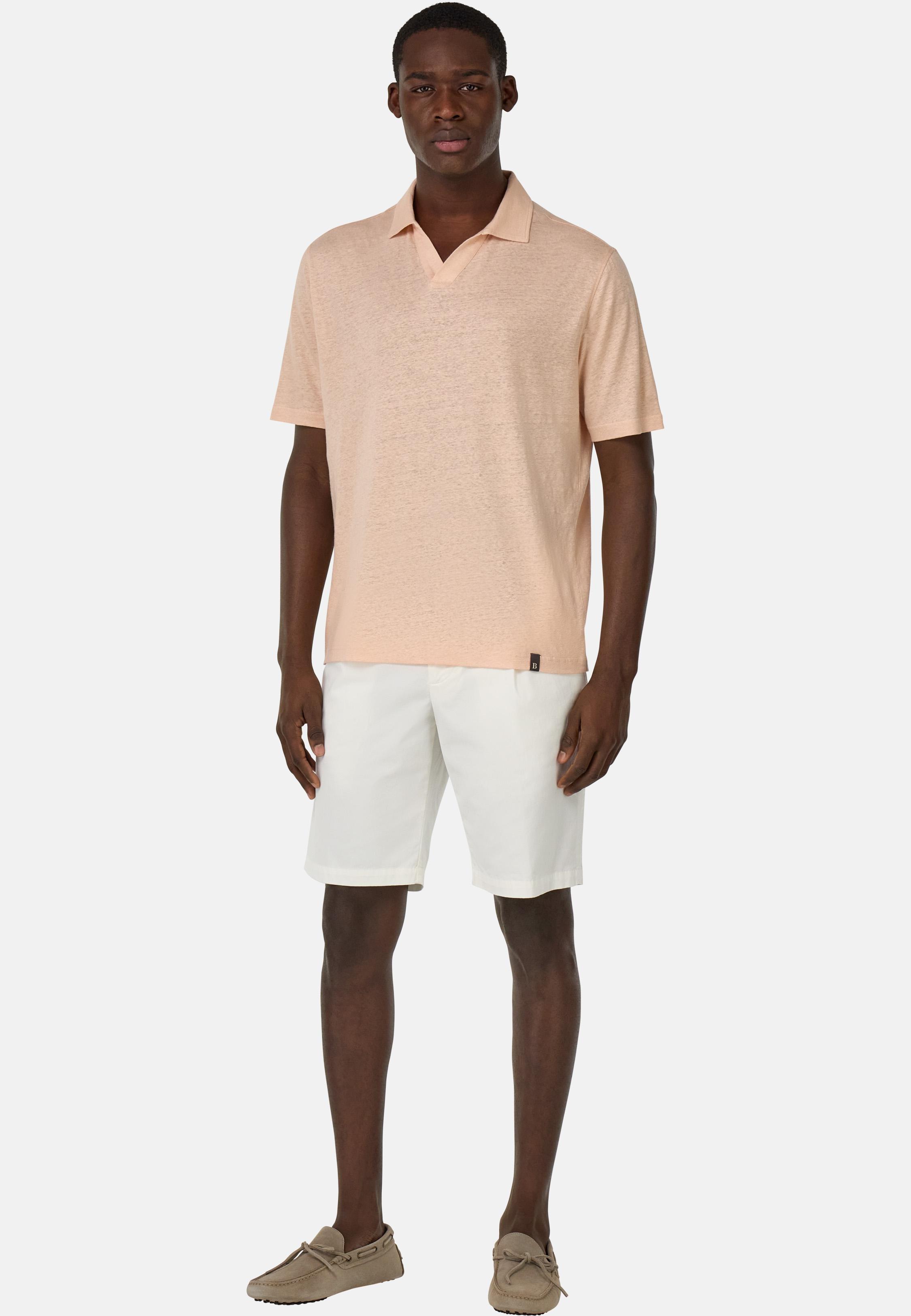 White Solid Bermuda Shorts, , large image number 0