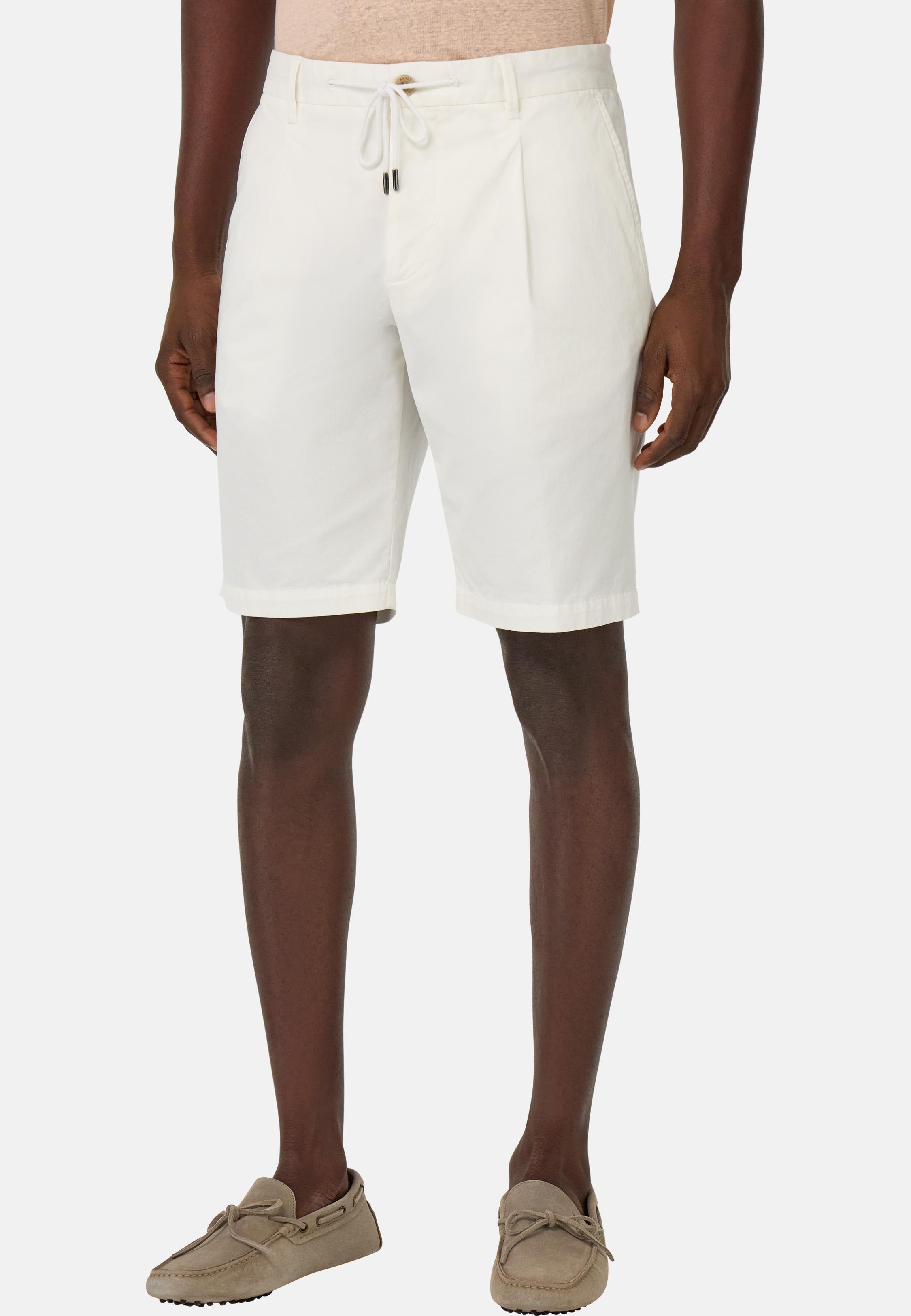 Stretch Cotton Summer Bermuda Shorts White, , large image number 1