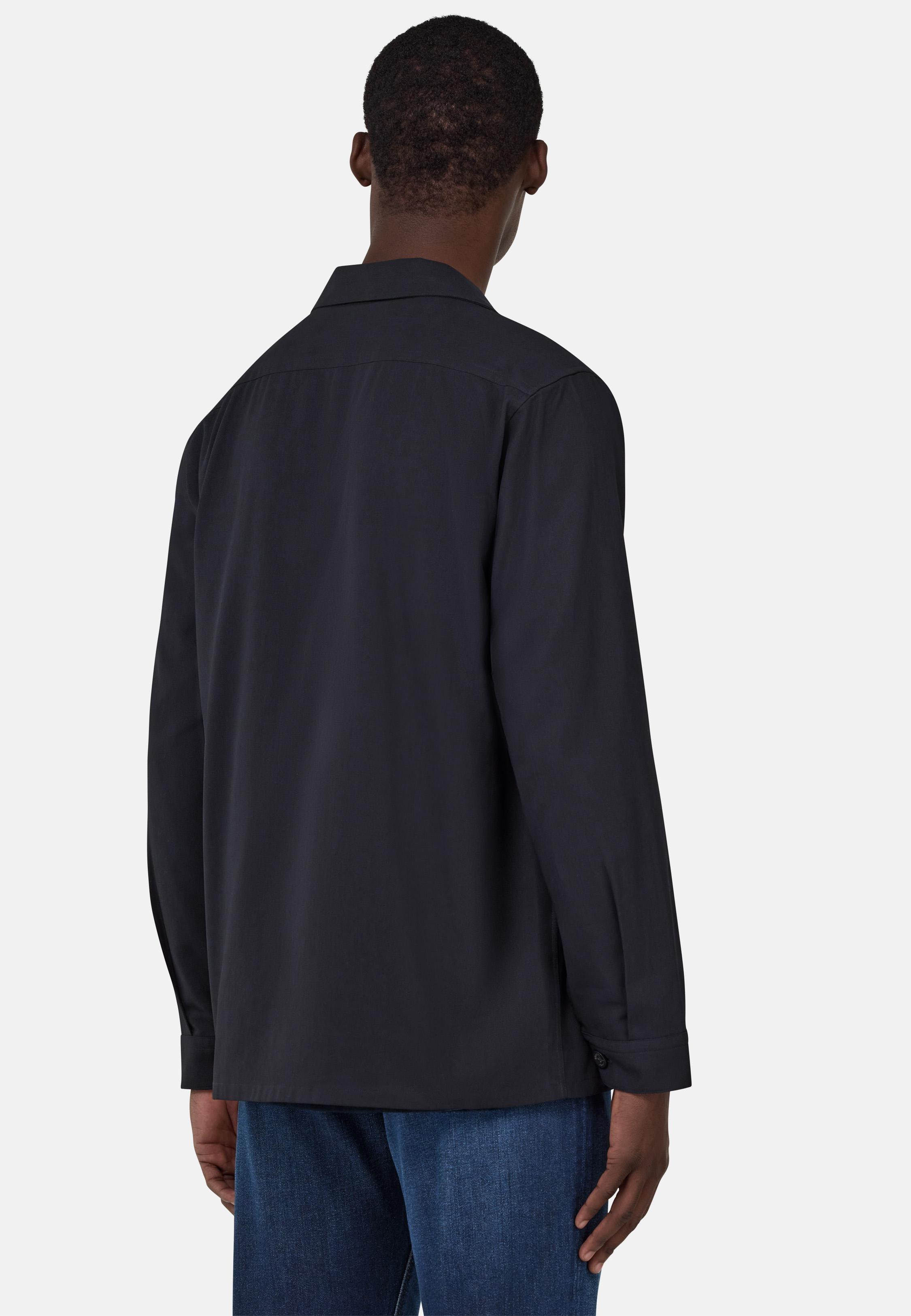 Cotton Overshirt Navy, , large image number 2