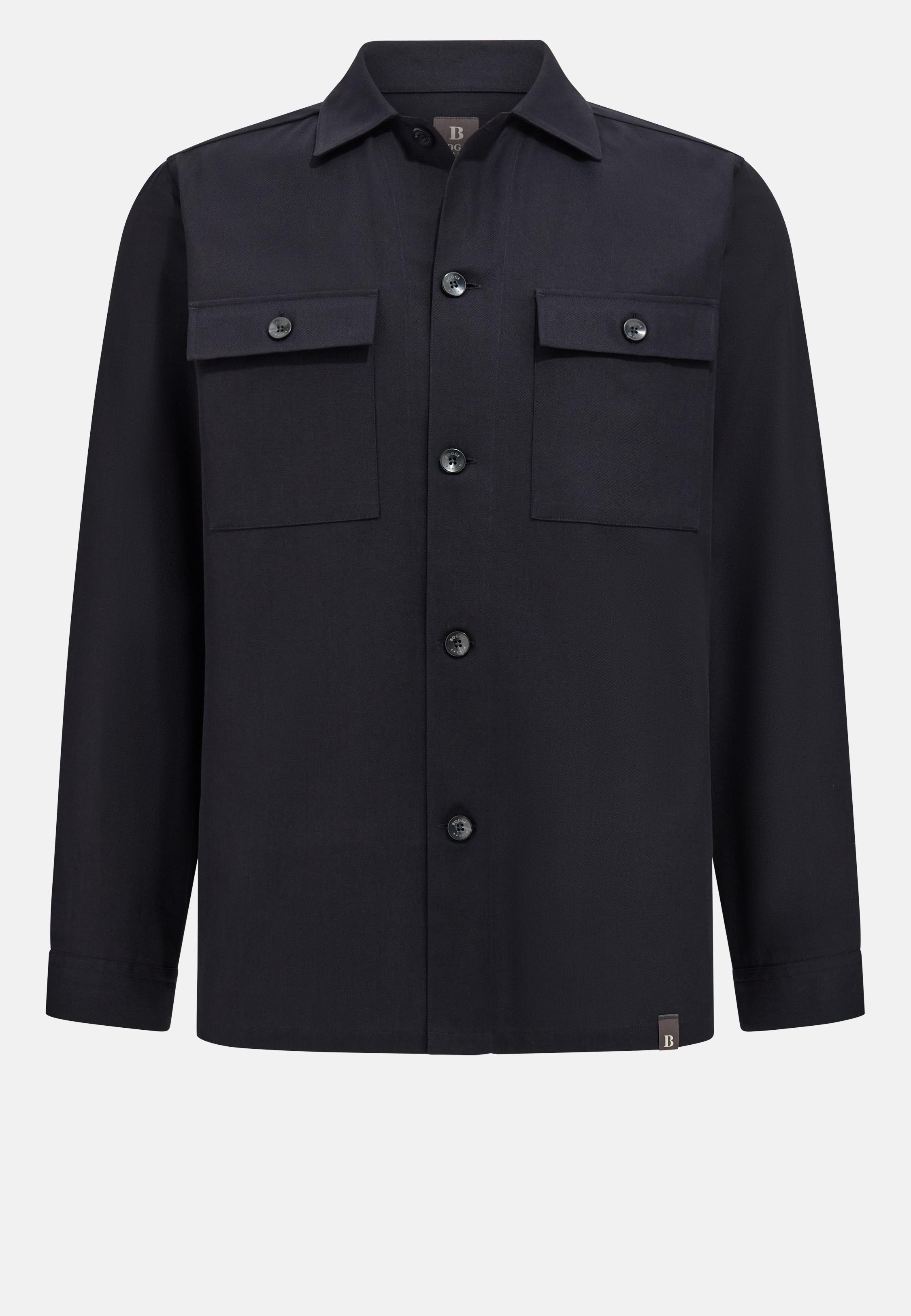 Cotton Overshirt Navy, , large image number 5