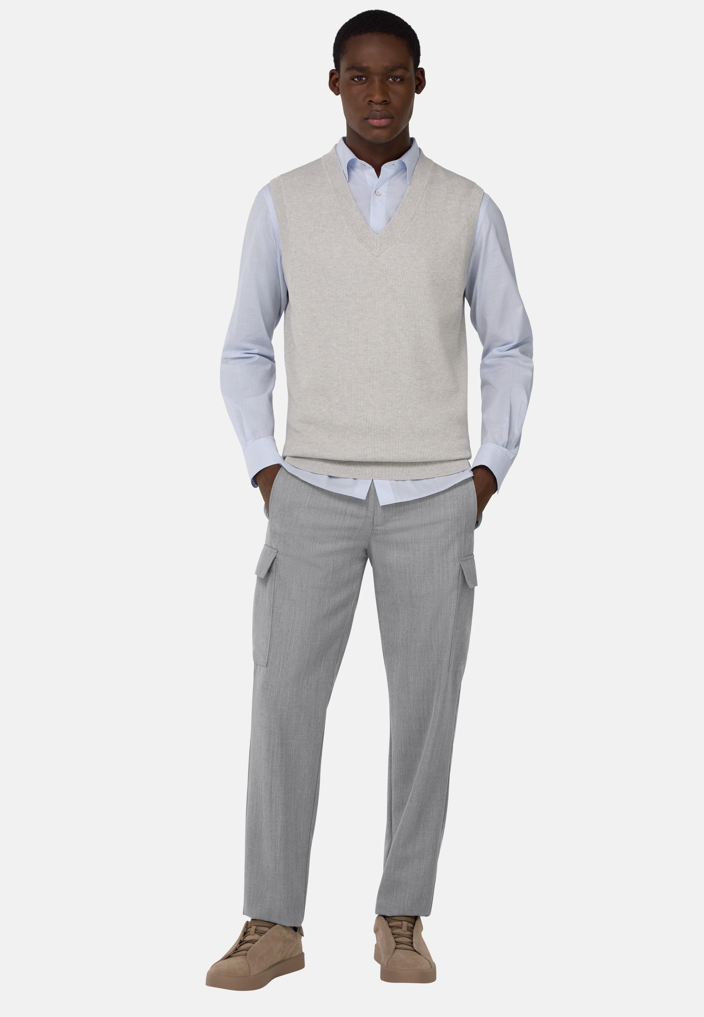 Technical Wool Trousers Grey, Light grey, medium