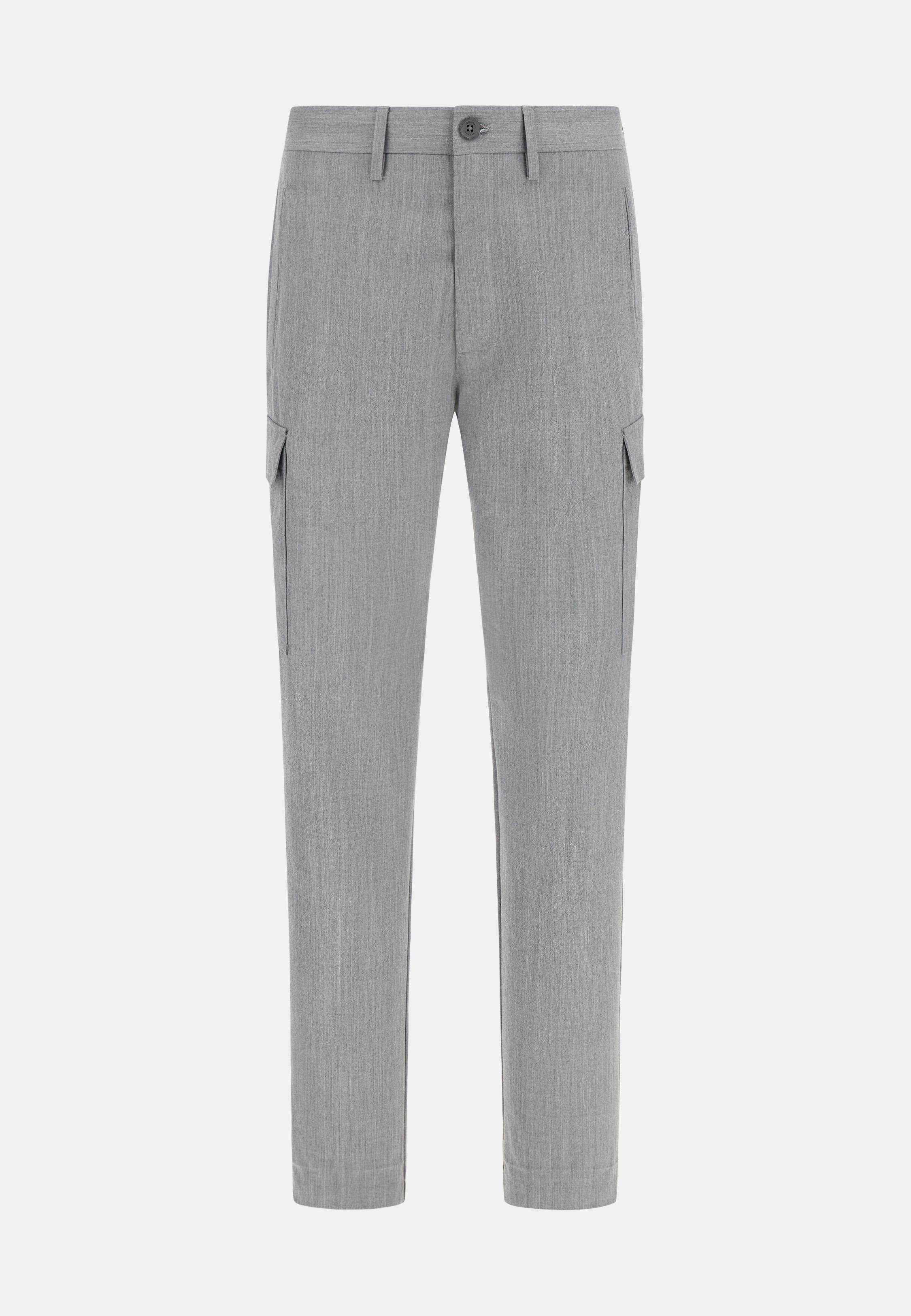 Trousers in Technical Wool, Light Grey, Light grey, large image number 9