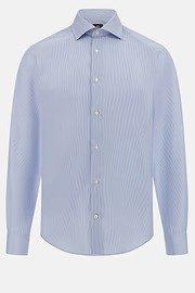 Striped Cotton Shirt Slim Fit Blue, 3901_LTBL, large image number 8
