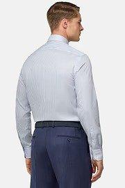 Striped Cotton Shirt Slim Fit Blue, , large image number 4