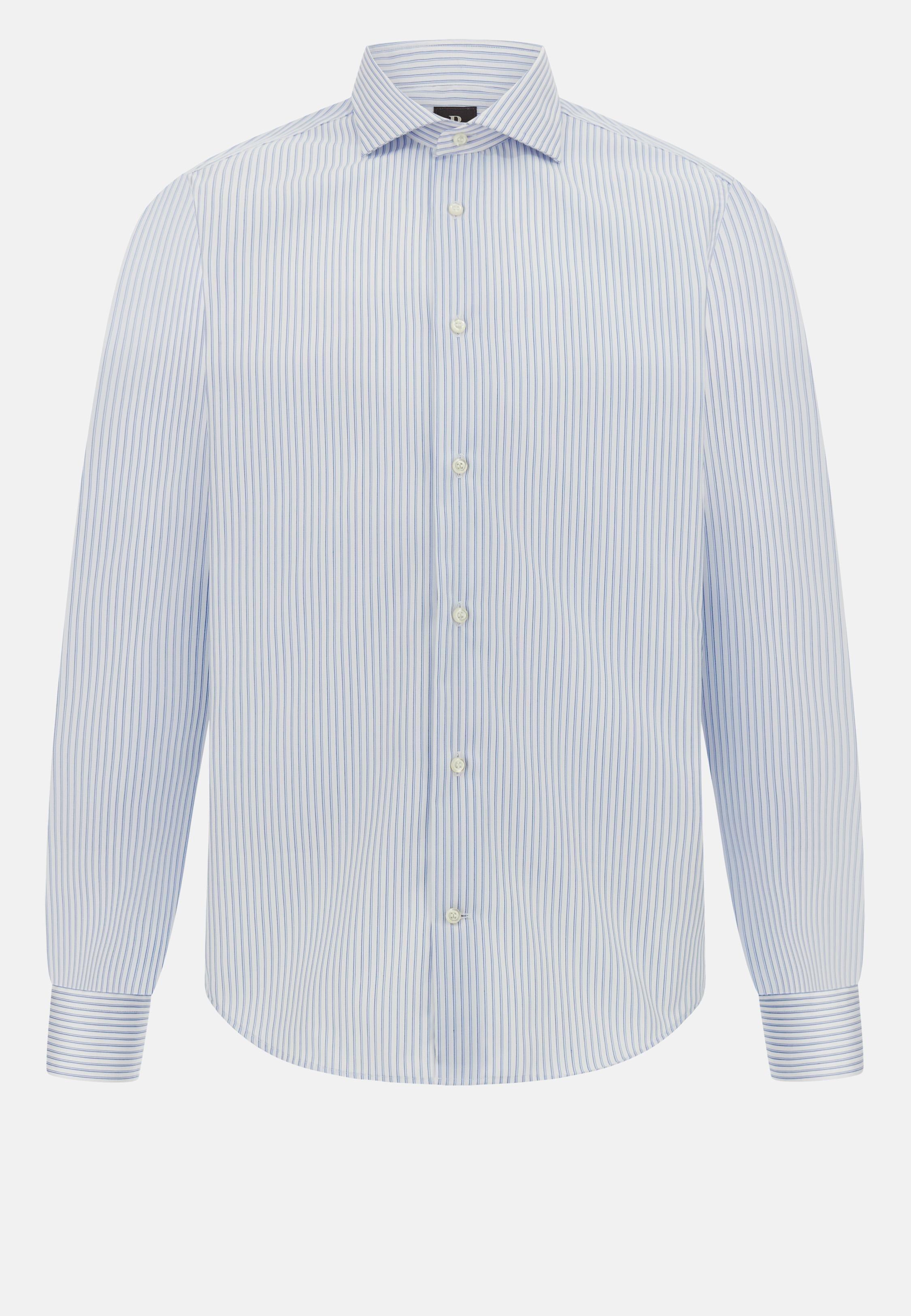 Striped Cotton Shirt Slim Fit Blue, , large image number 9
