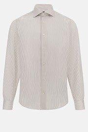 Striped Cotton Shirt Brown, Taupe, large image number 11