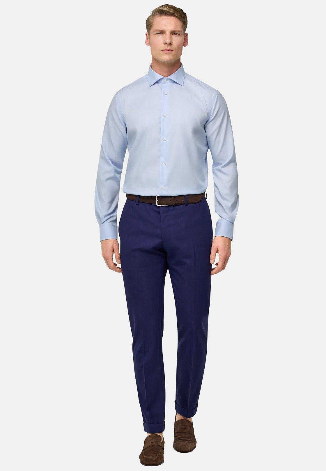 Blue Tailored Formal Shirt, , large image number 0
