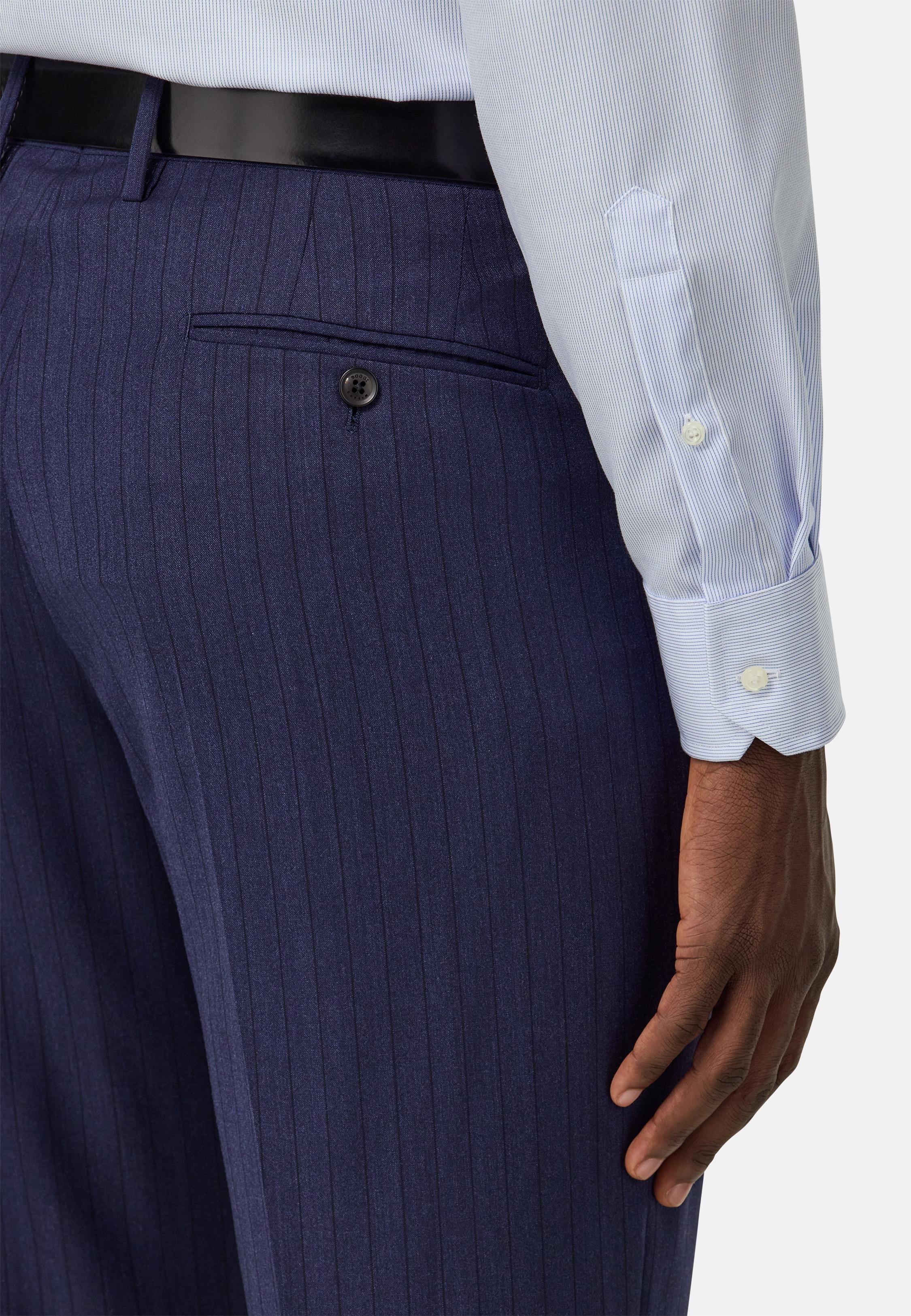 Blue Striped Cotton Shirt, , large image number 5