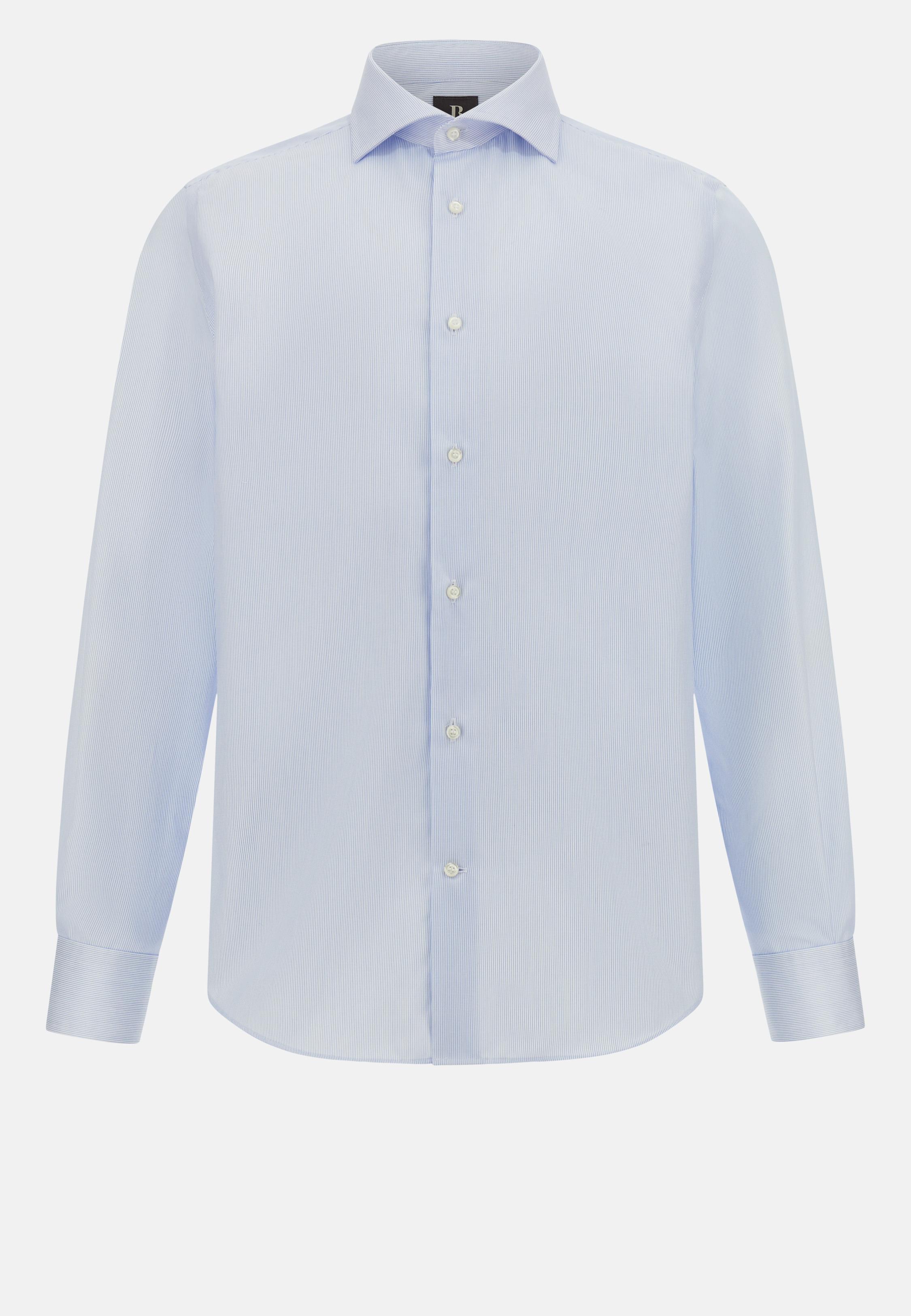 Striped Cotton Shirt Regular Fit Blue, , large image number 9