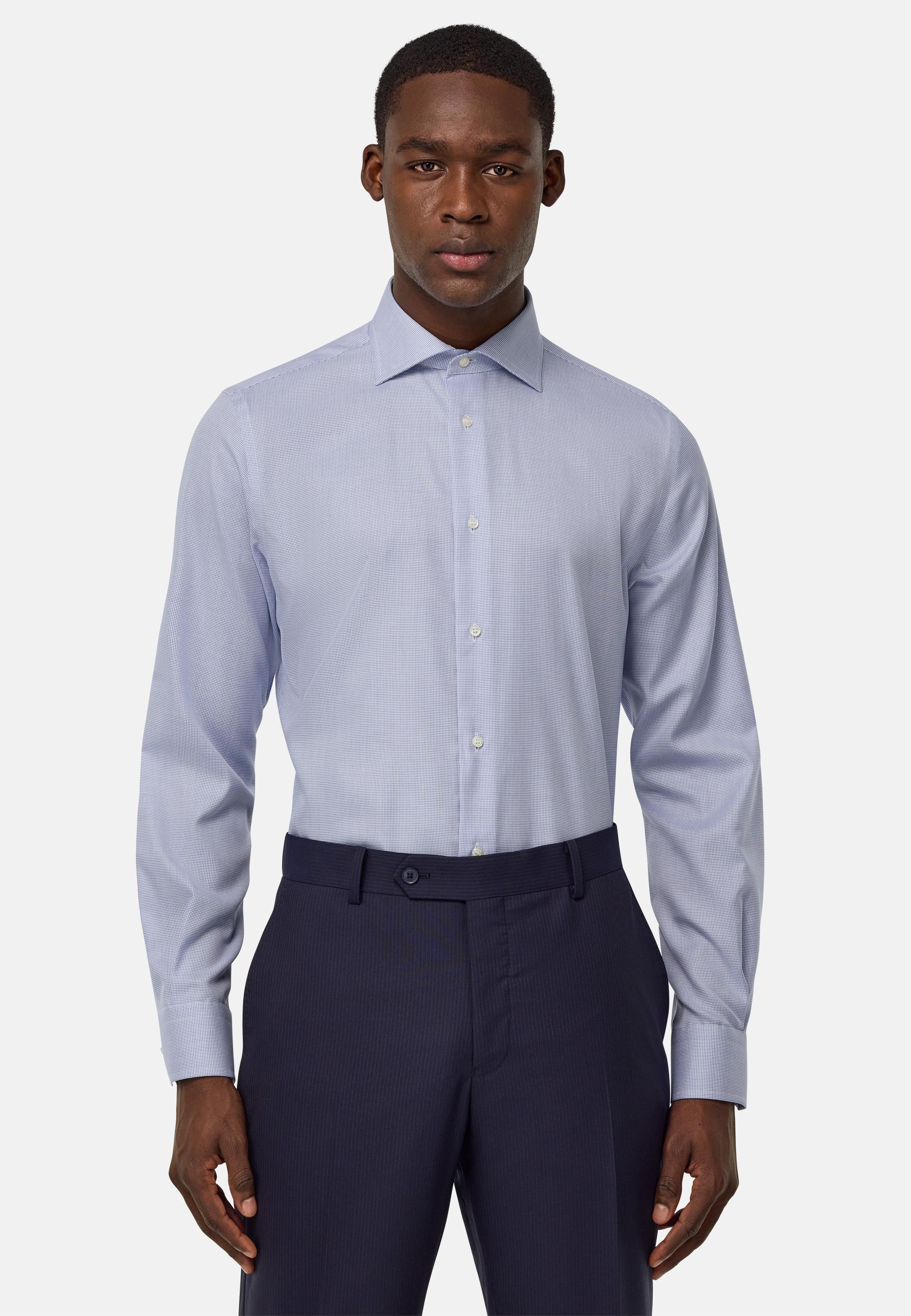 Regular Fit Cotton Shirt Blue, 3901_BLUE, large image number 1