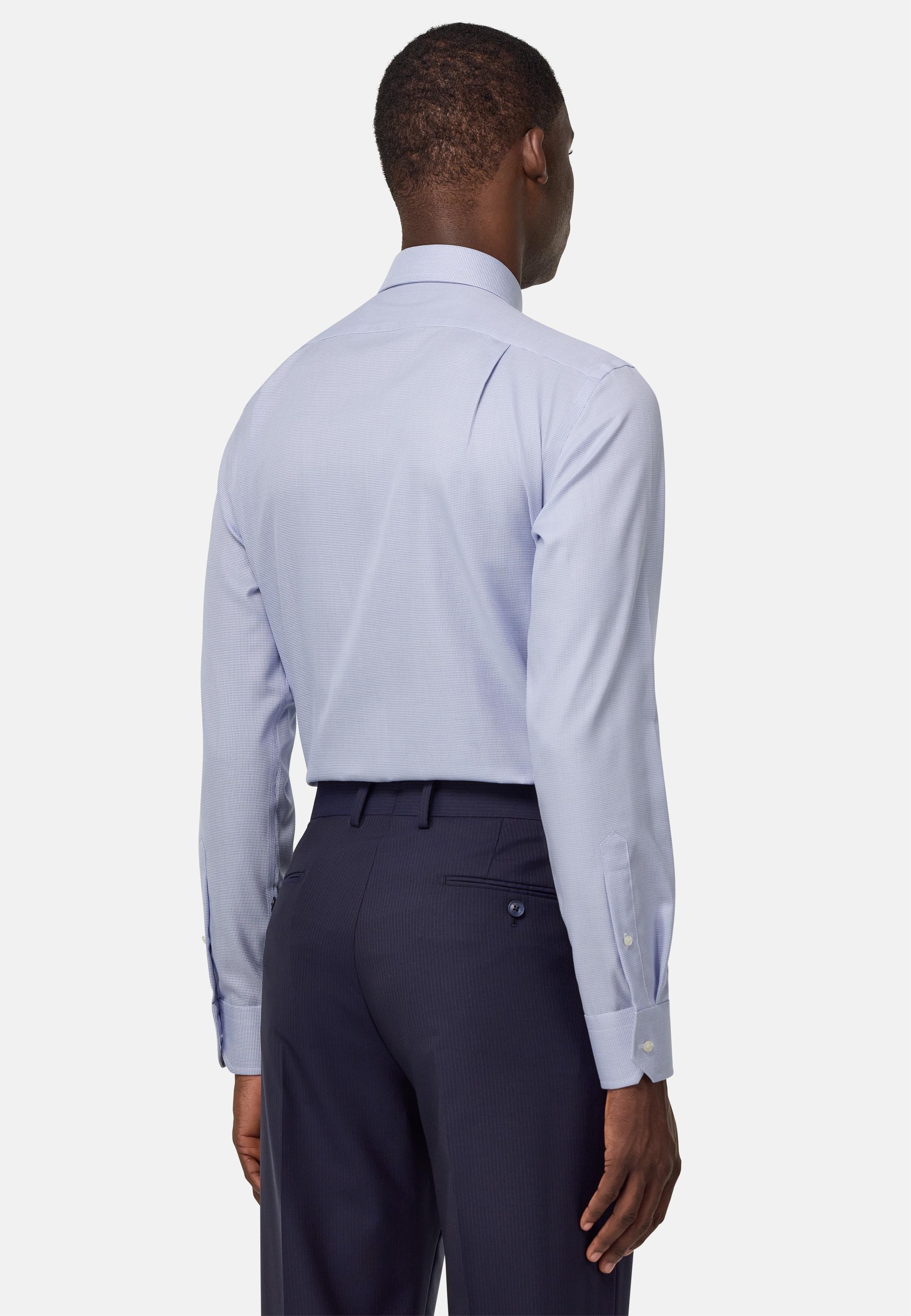 Regular Fit Cotton Shirt Blue, 3901_BLUE, large image number 3