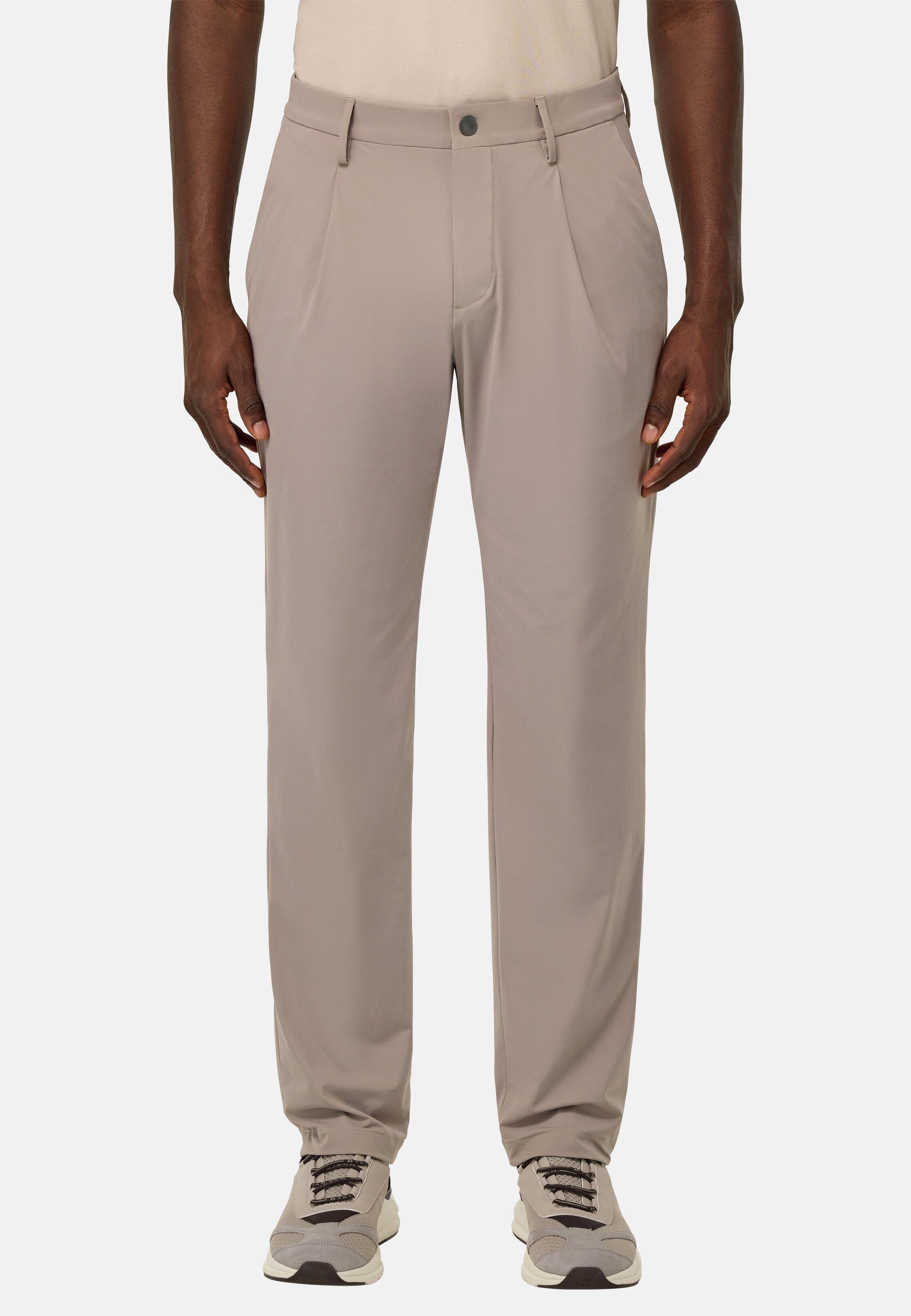 B-Tech Stretch Nylon Trousers Beige, Mud, medium