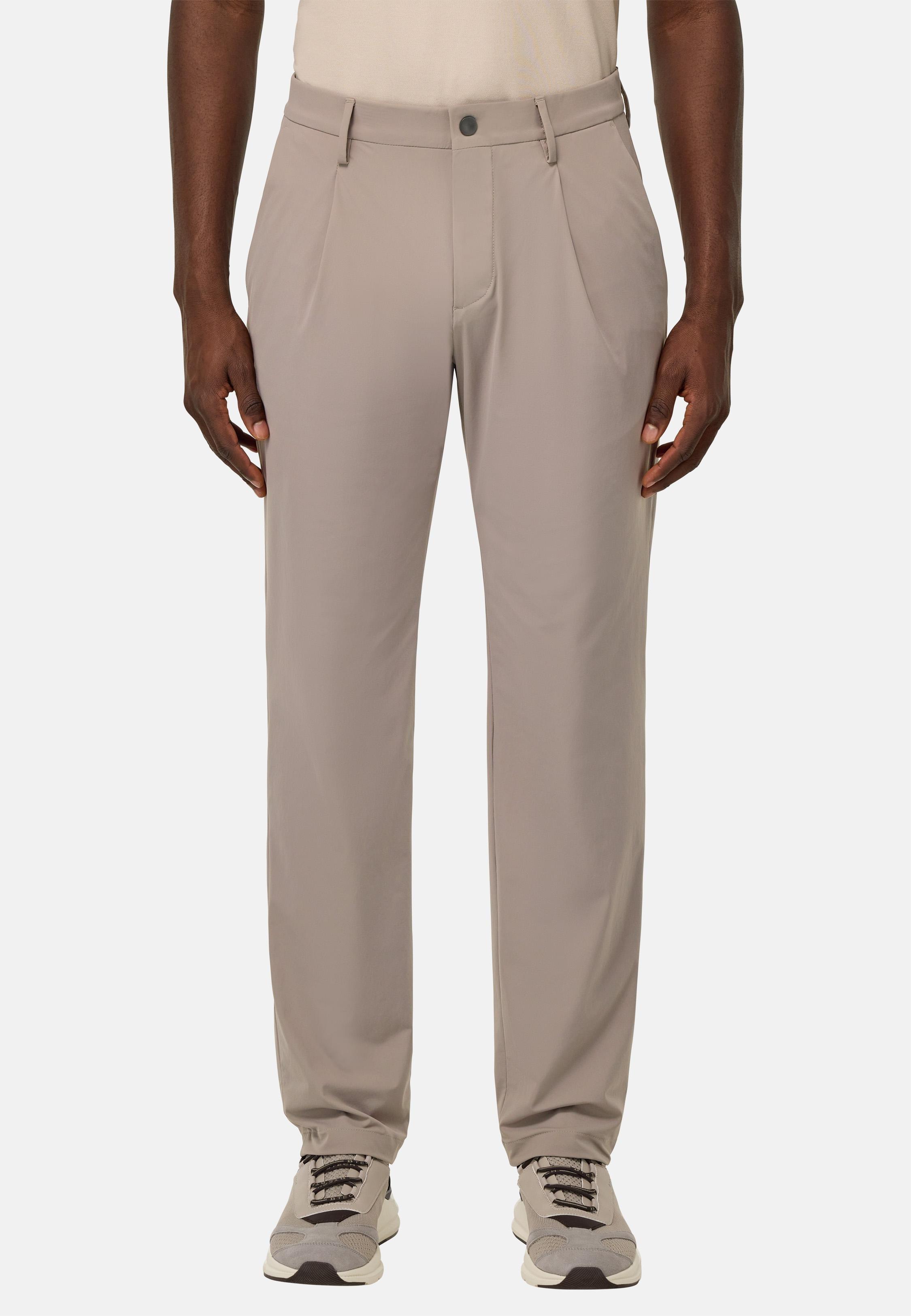 B-Tech Stretch Nylon Trousers Beige, Mud, medium