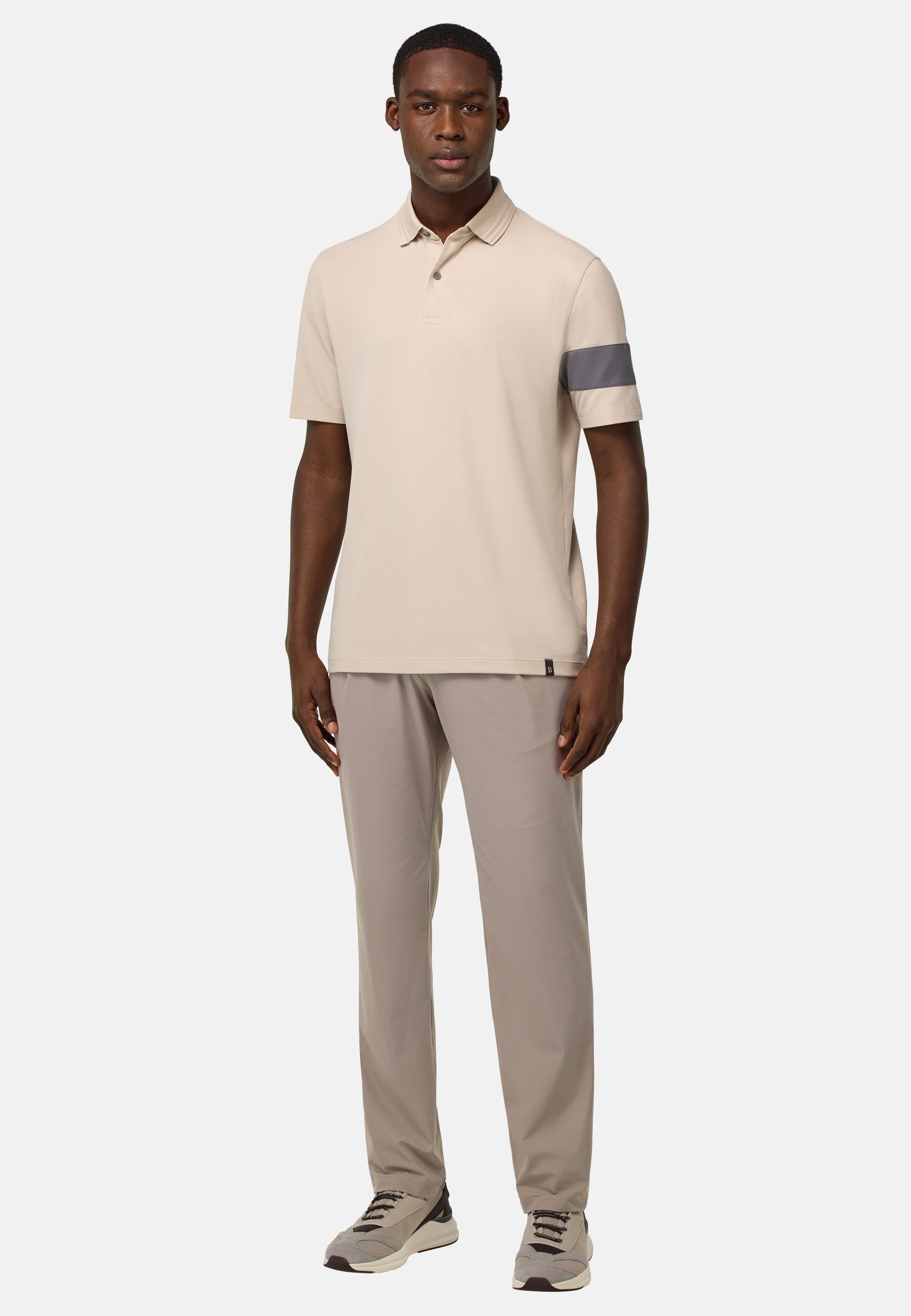 B-Tech Stretch Nylon Trousers Beige, , large image number 2