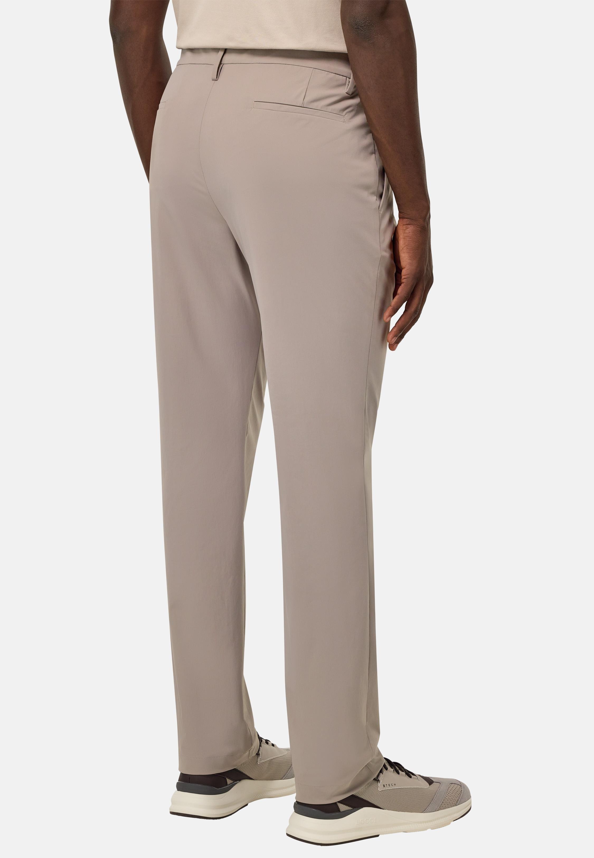 B-Tech Stretch Nylon Trousers Beige, , large image number 3