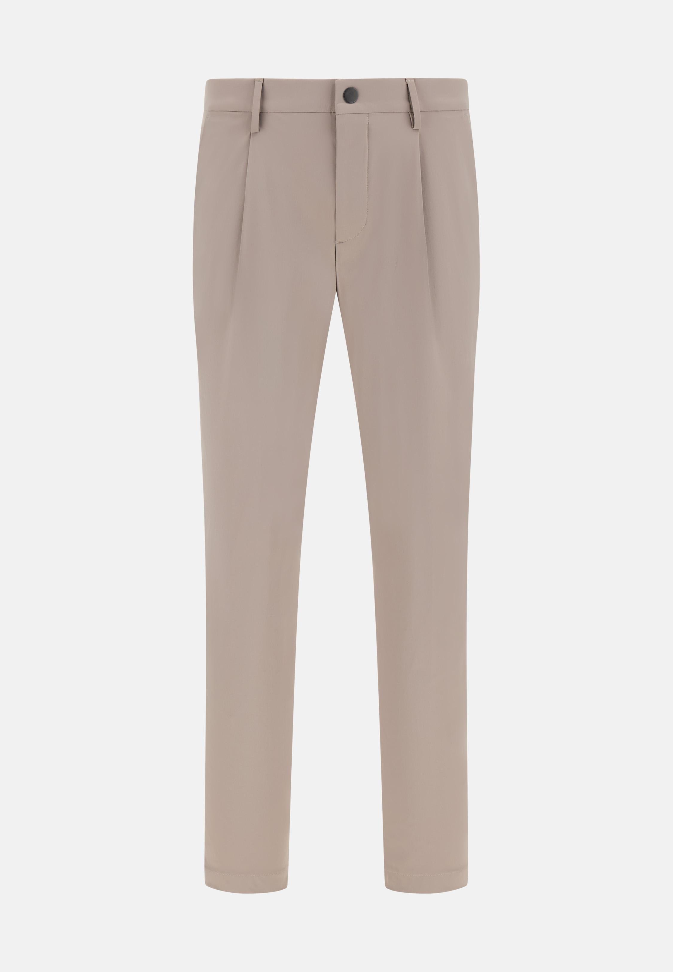 B-Tech Stretch Nylon Trousers Beige, Mud, large image number 6