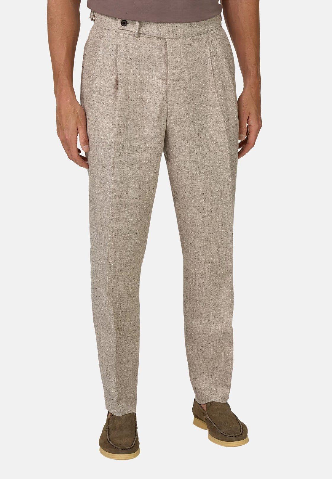 Pure Linen Trousers Beige, , large image number 1