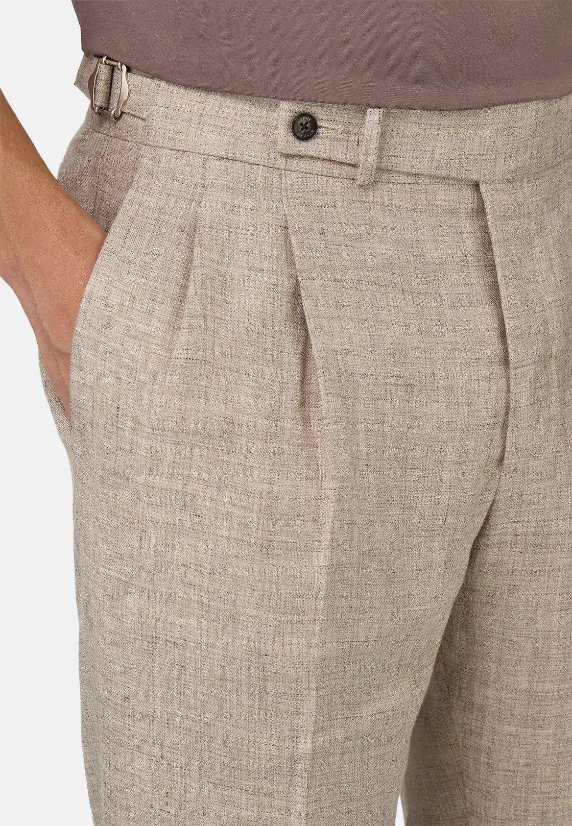 Pure Linen Trousers Beige, , large image number 3