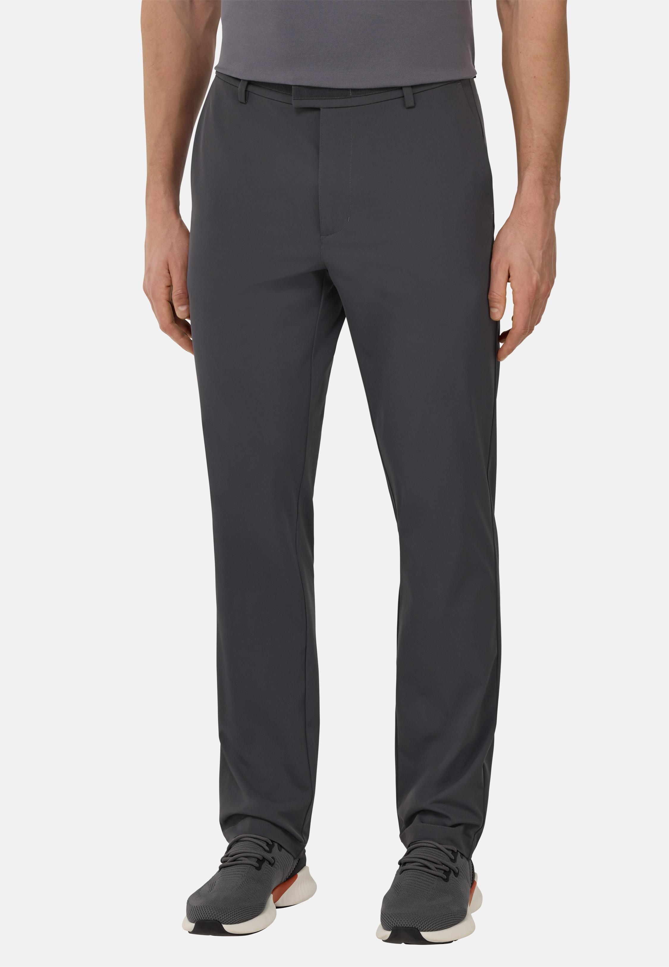 Grey Solid Casual Full Length Trousers, , large image number 1